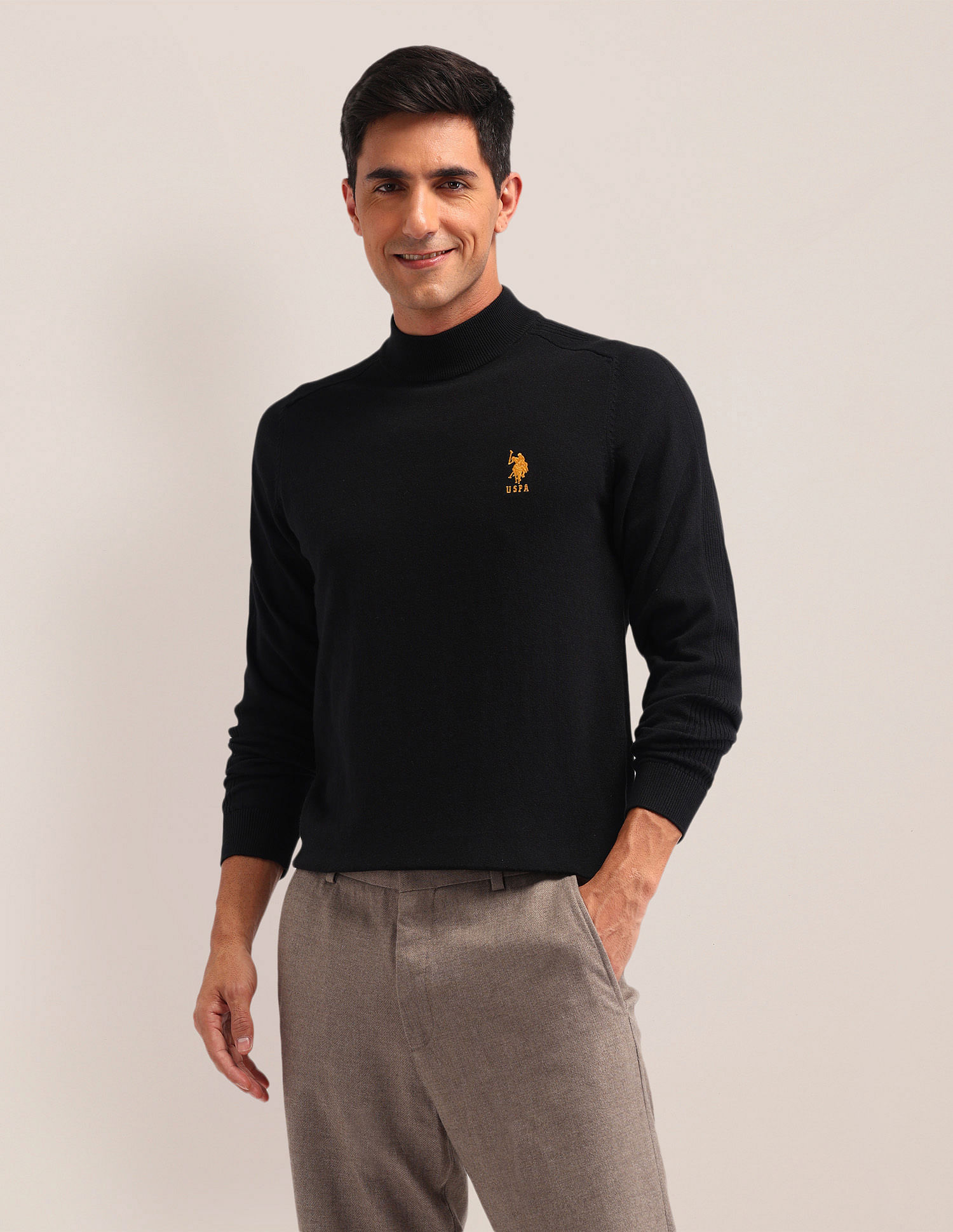 U.S. Polo Assn. Solid Regular Fit Sweater