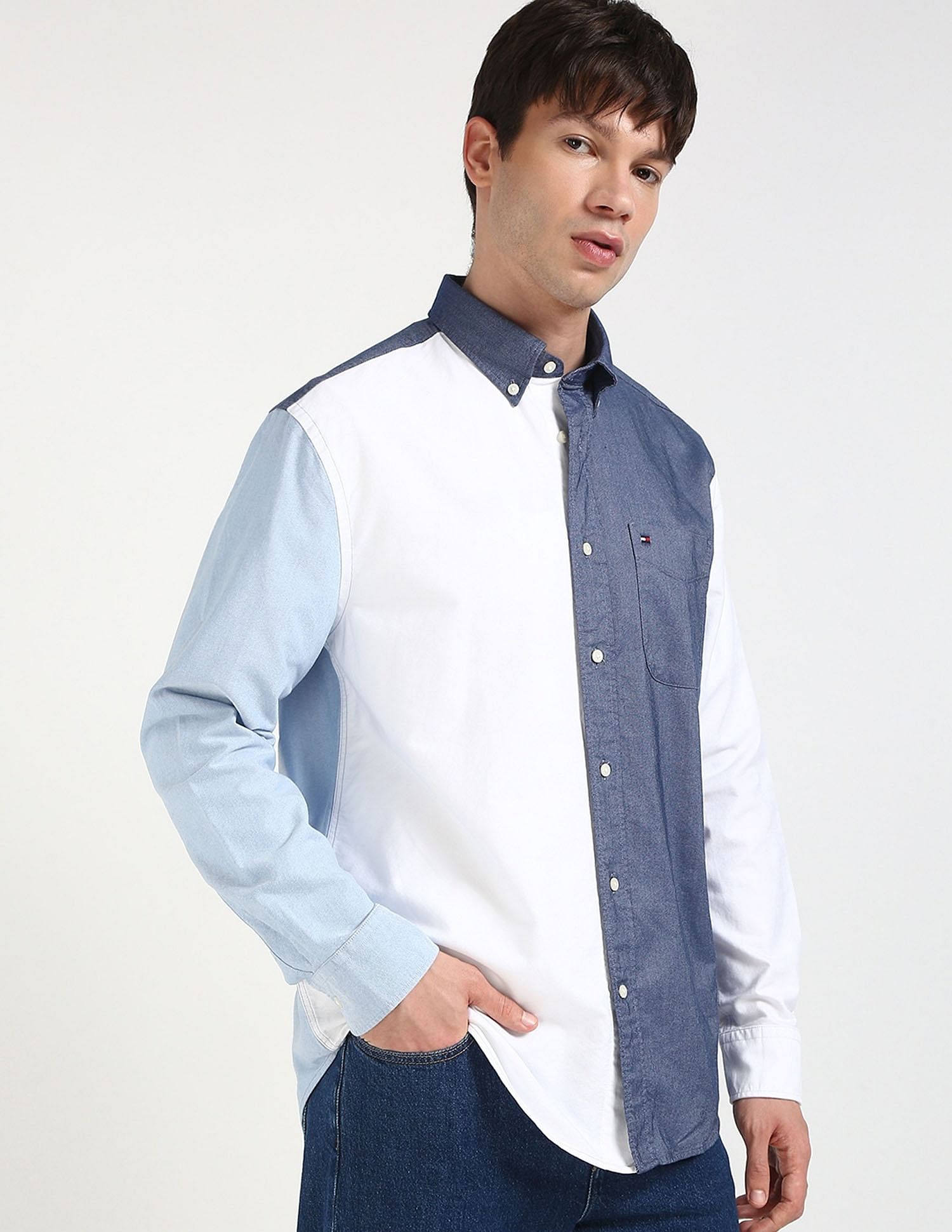 Tommy Hilfiger Navy Men's Shirt for Polished Look