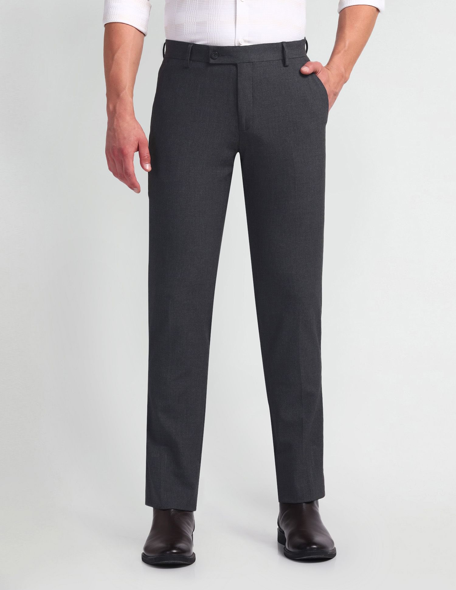 Arrow Mid Rise Tapered Fit Trousers