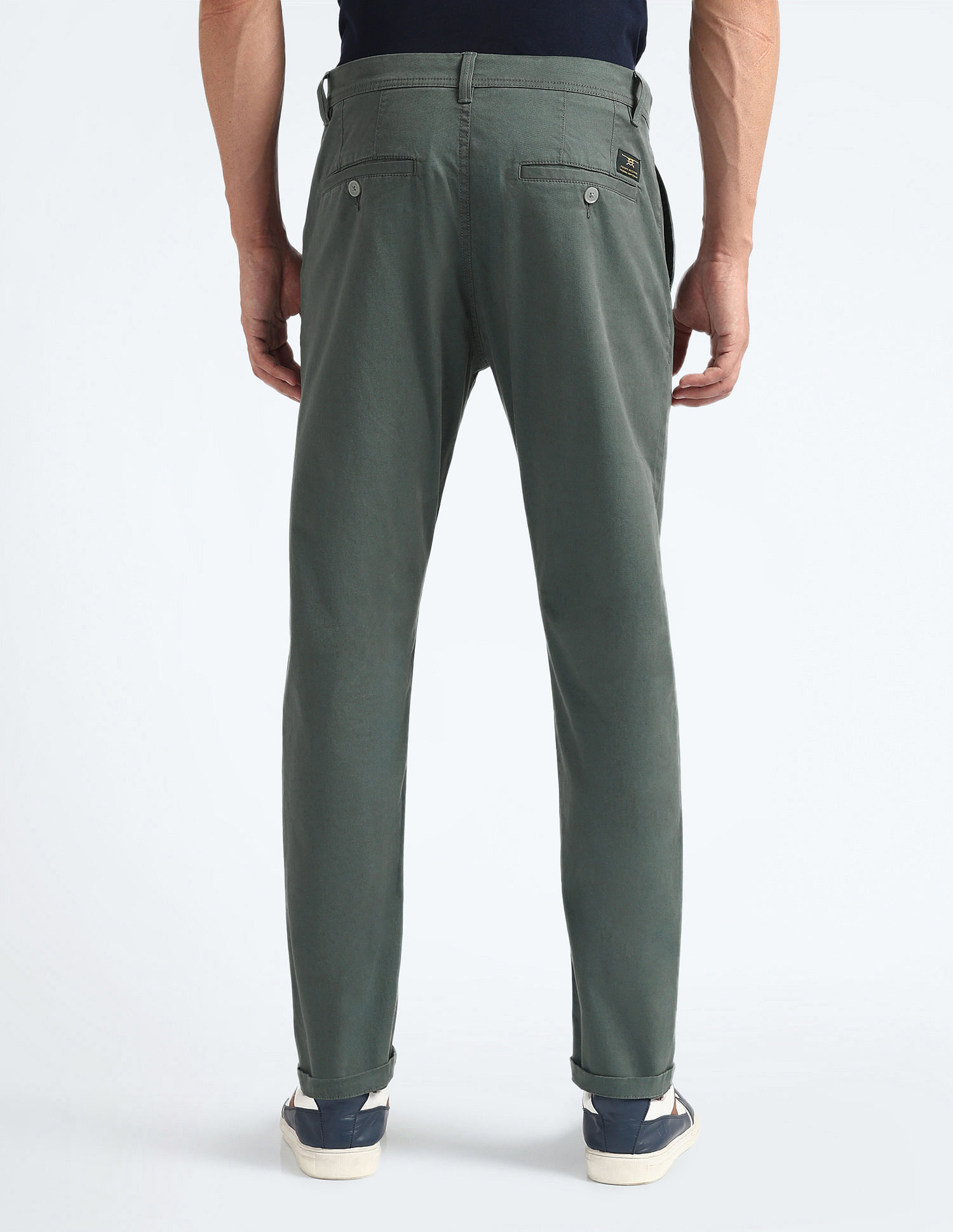Flying Machine Slash Slim Tapered Fit Solid Chinos