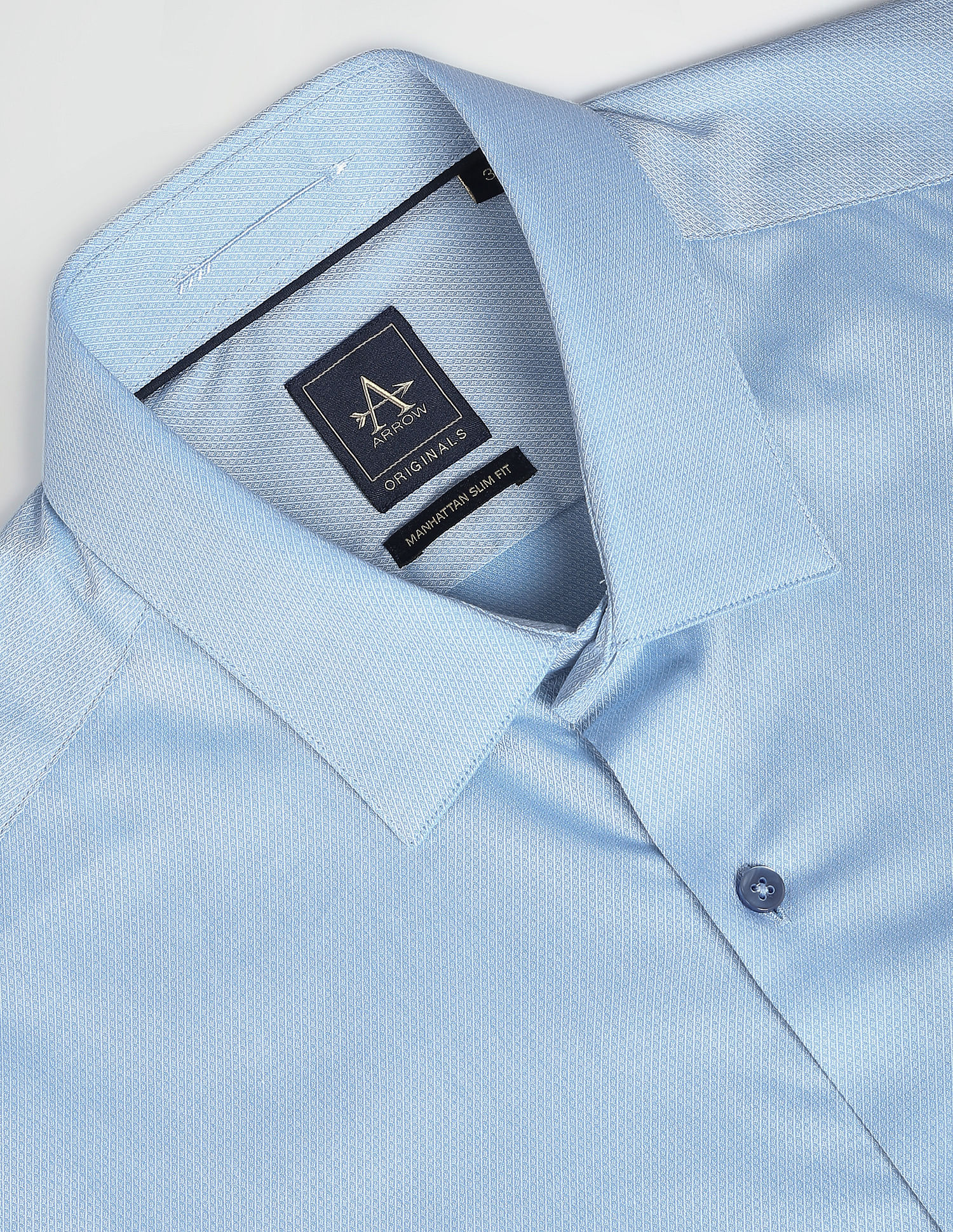 Arrow Patterned Dobby Slim Formal Shirt