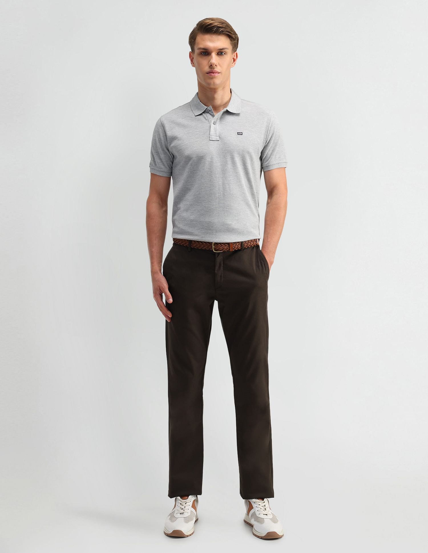 Arrow Sports Solid Regular Fit Polo Shirt