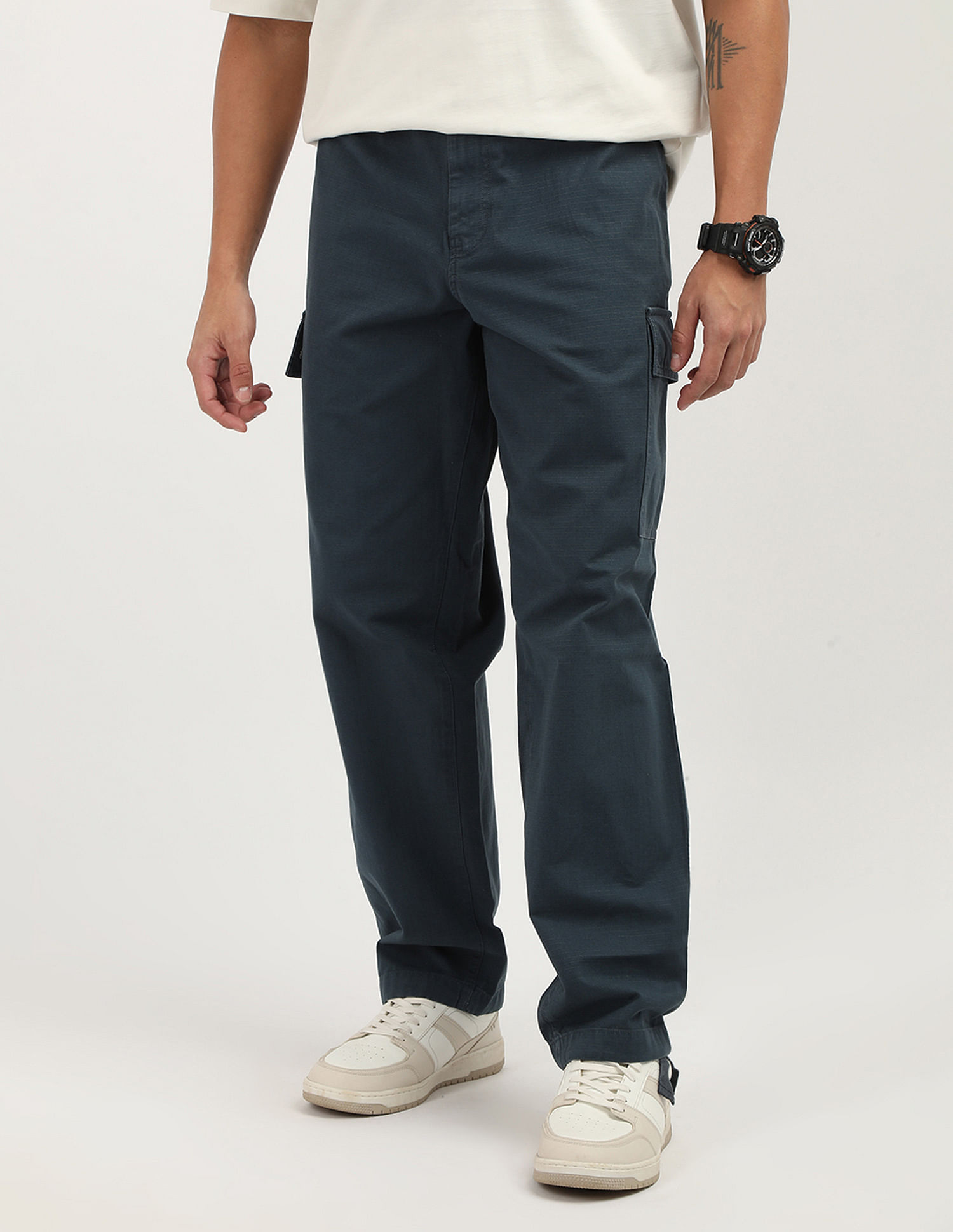 Calvin Klein Jeans Ripstop Straight Cargo Trousers