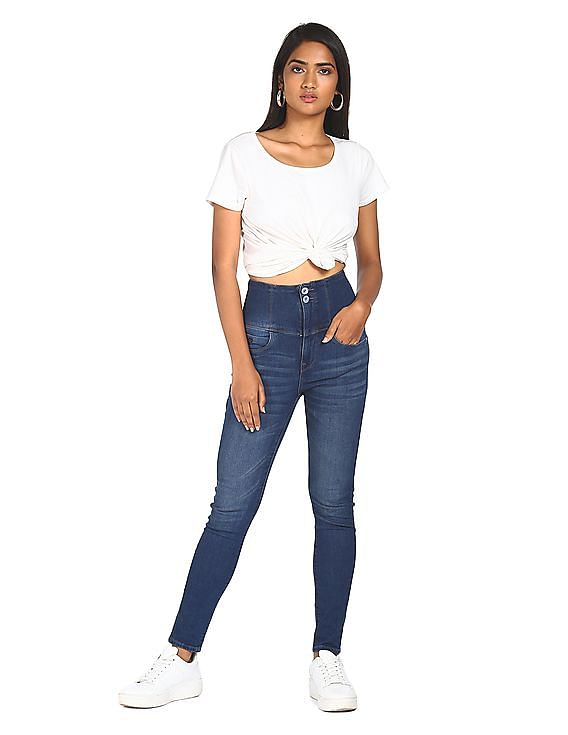Flying Machine Women High Rise Hourglass Fit Jeans