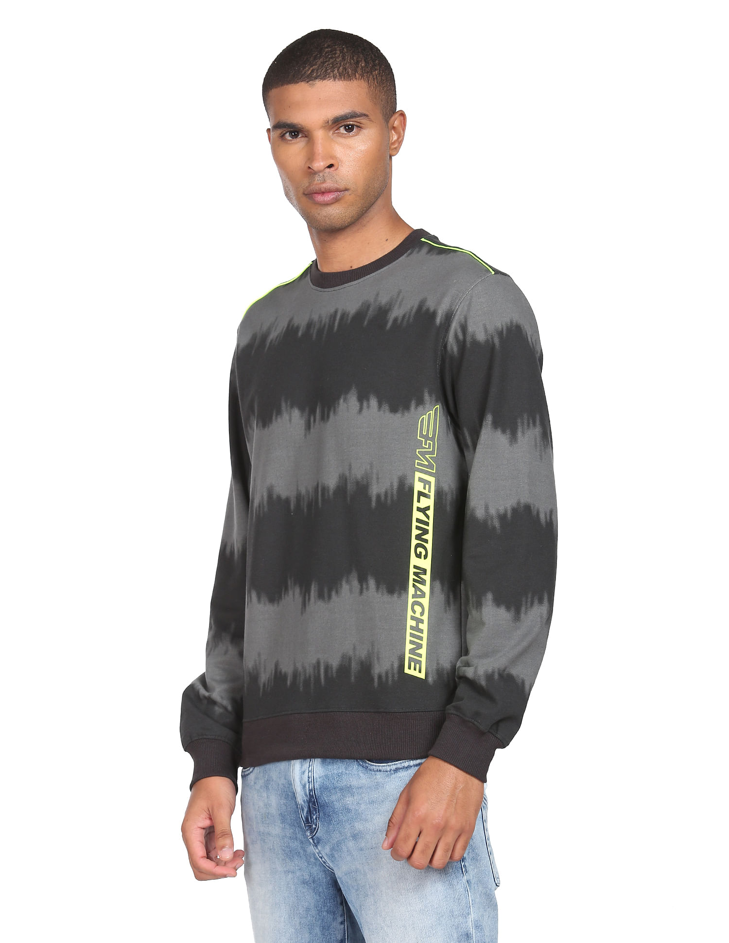 Buy Flying Machine Crew Neck Tie Dye Sweatshirt NNNOW