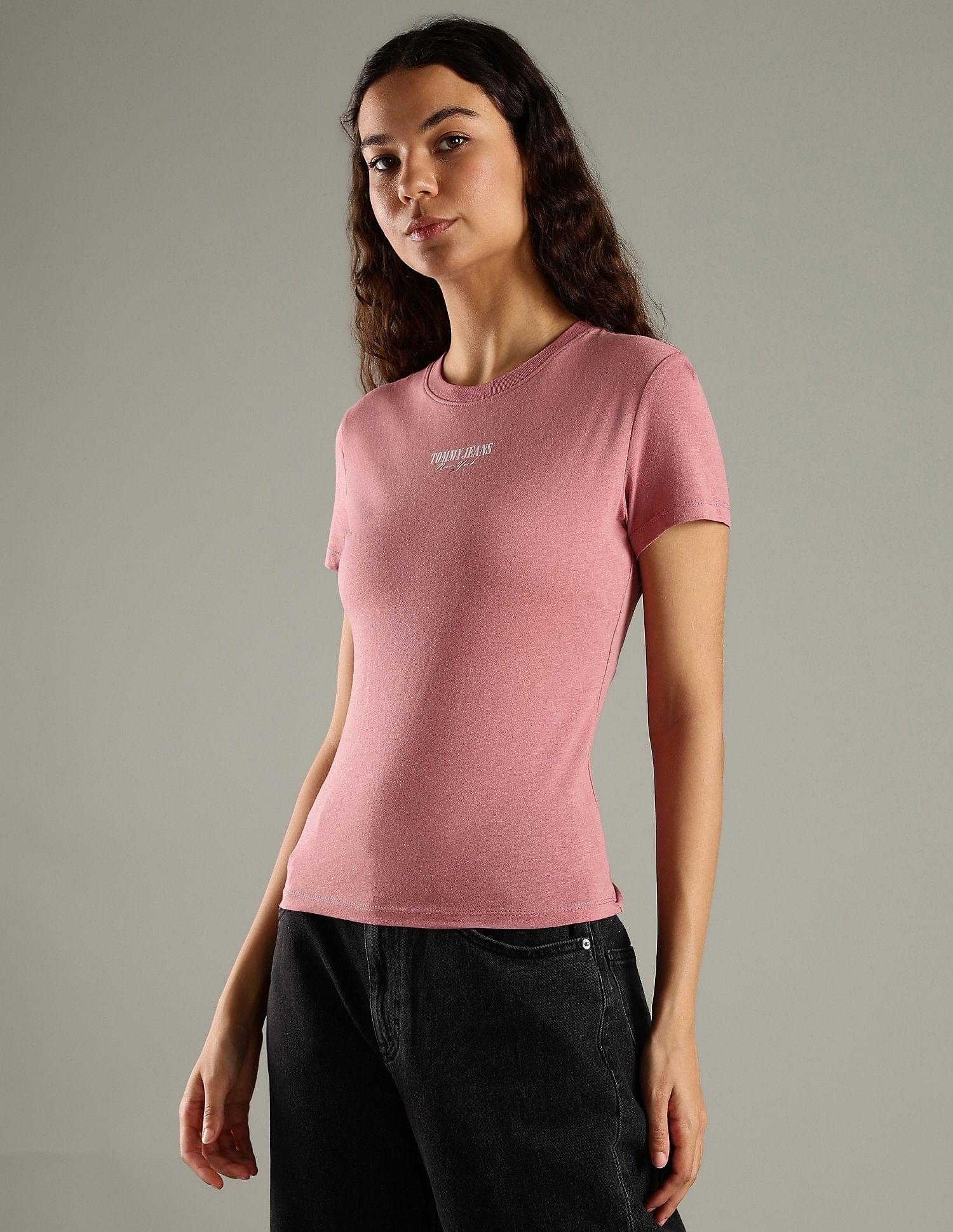 Tommy Hilfiger Logo Slim Fit Cotton T-Shirt