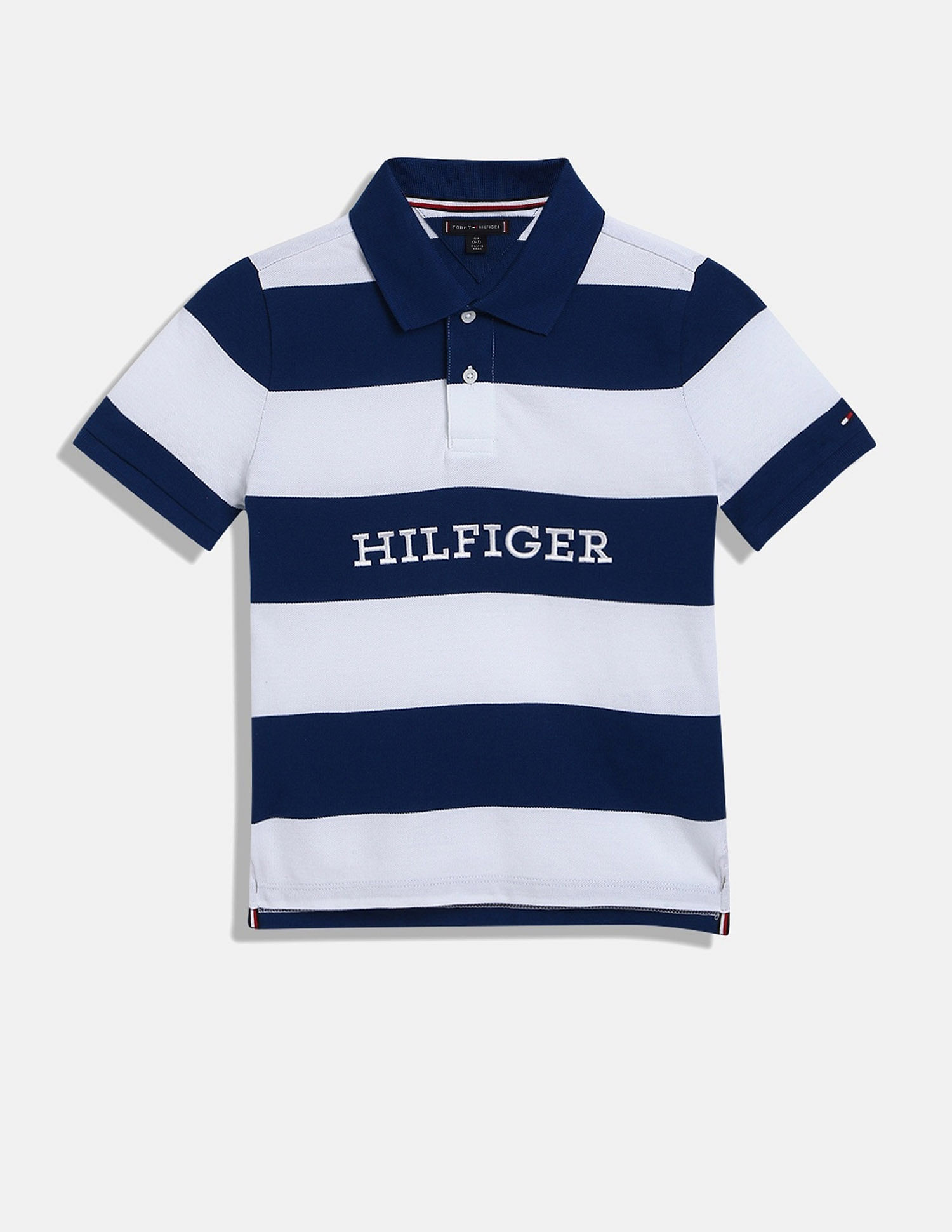 Tommy Hilfiger Kids Boys Multi Colorblock-Striped T-shirt for Fun Look