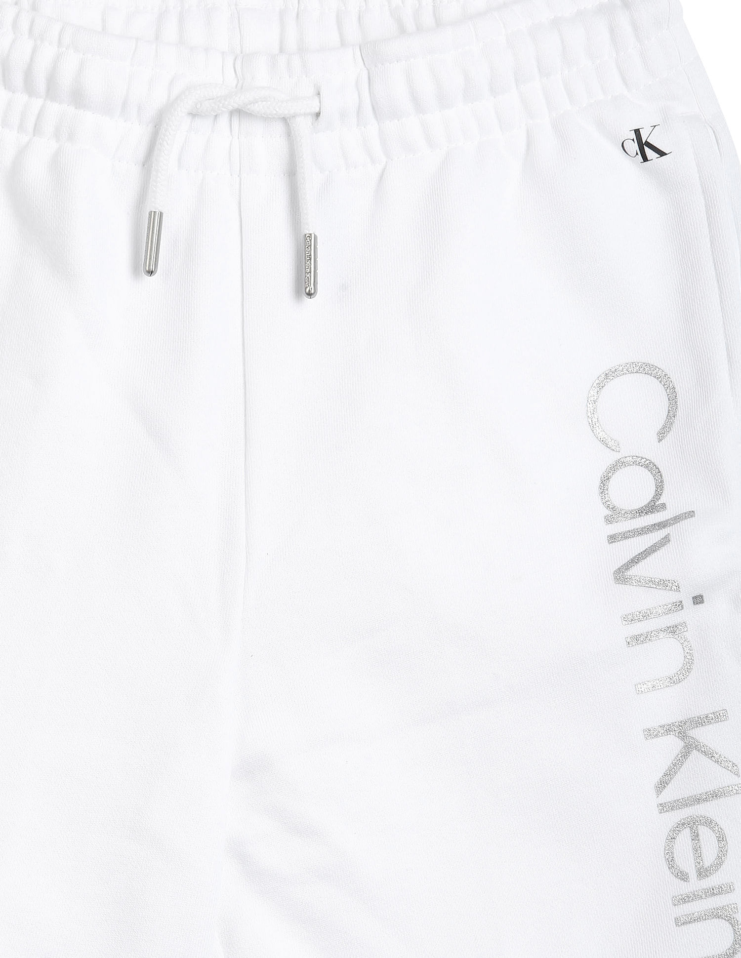 Calvin Klein Girls Cotton Brand Print Shorts