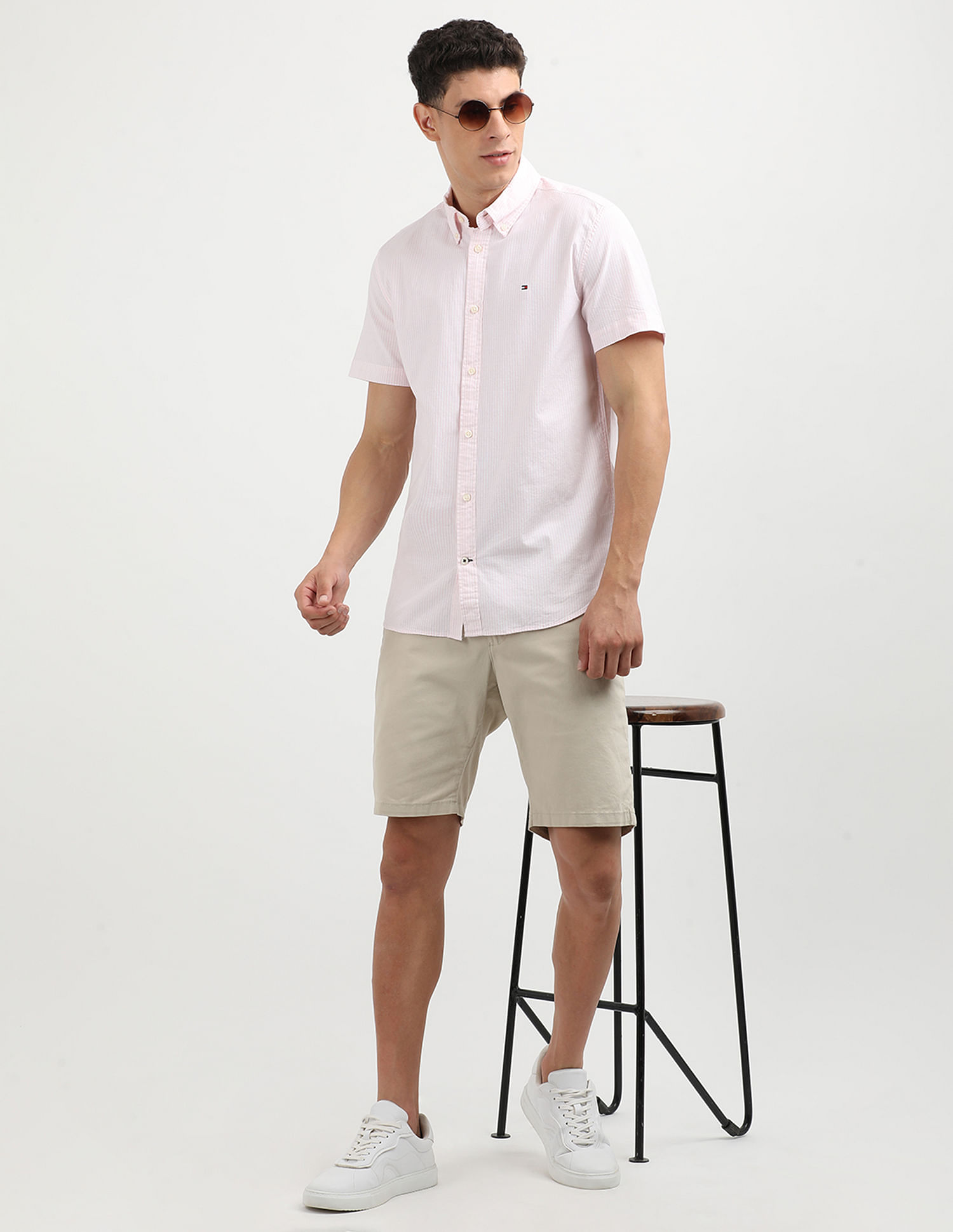 Tommy Hilfiger Stretch Short Sleeve Oxford Shirt
