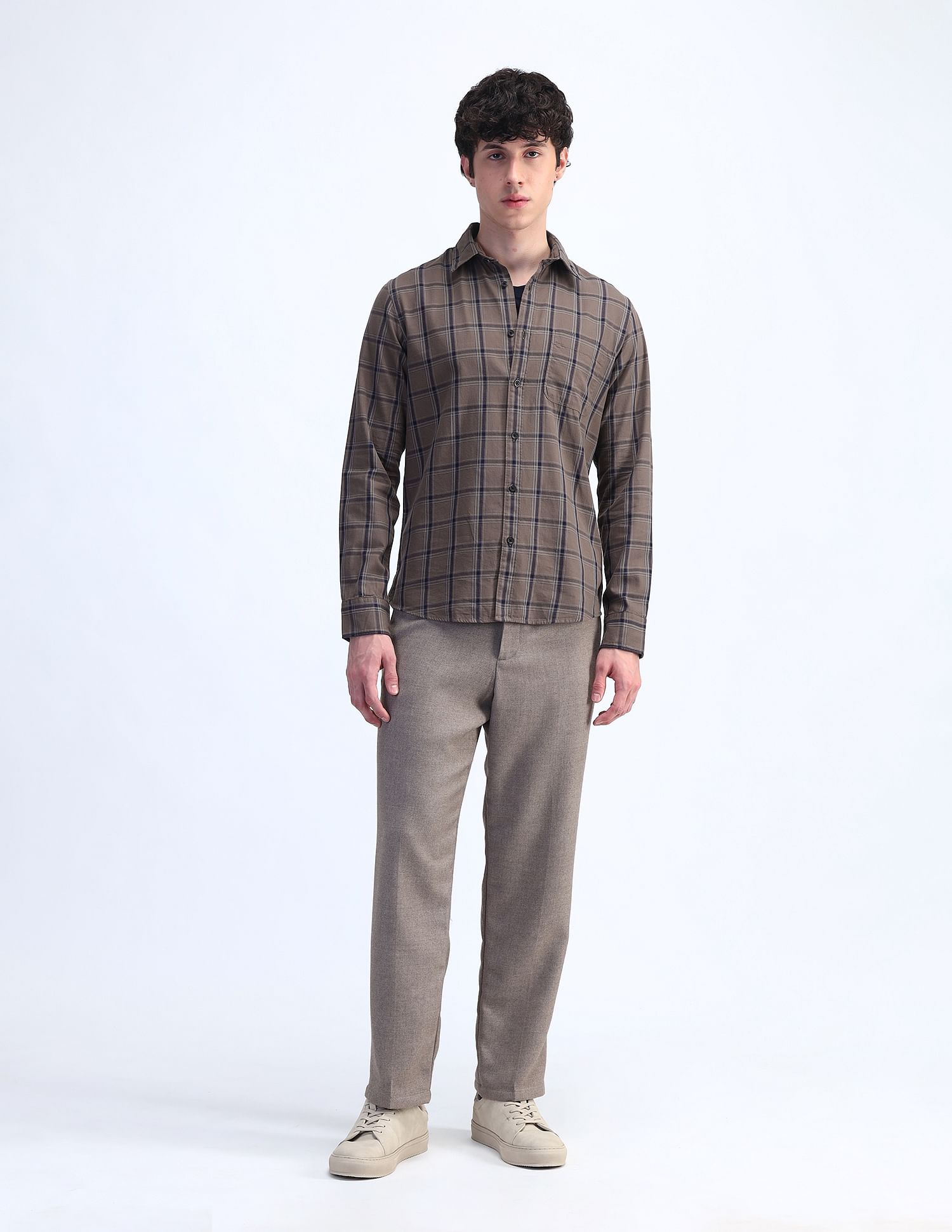 Flying Machine Slim Fit Checked Shirt