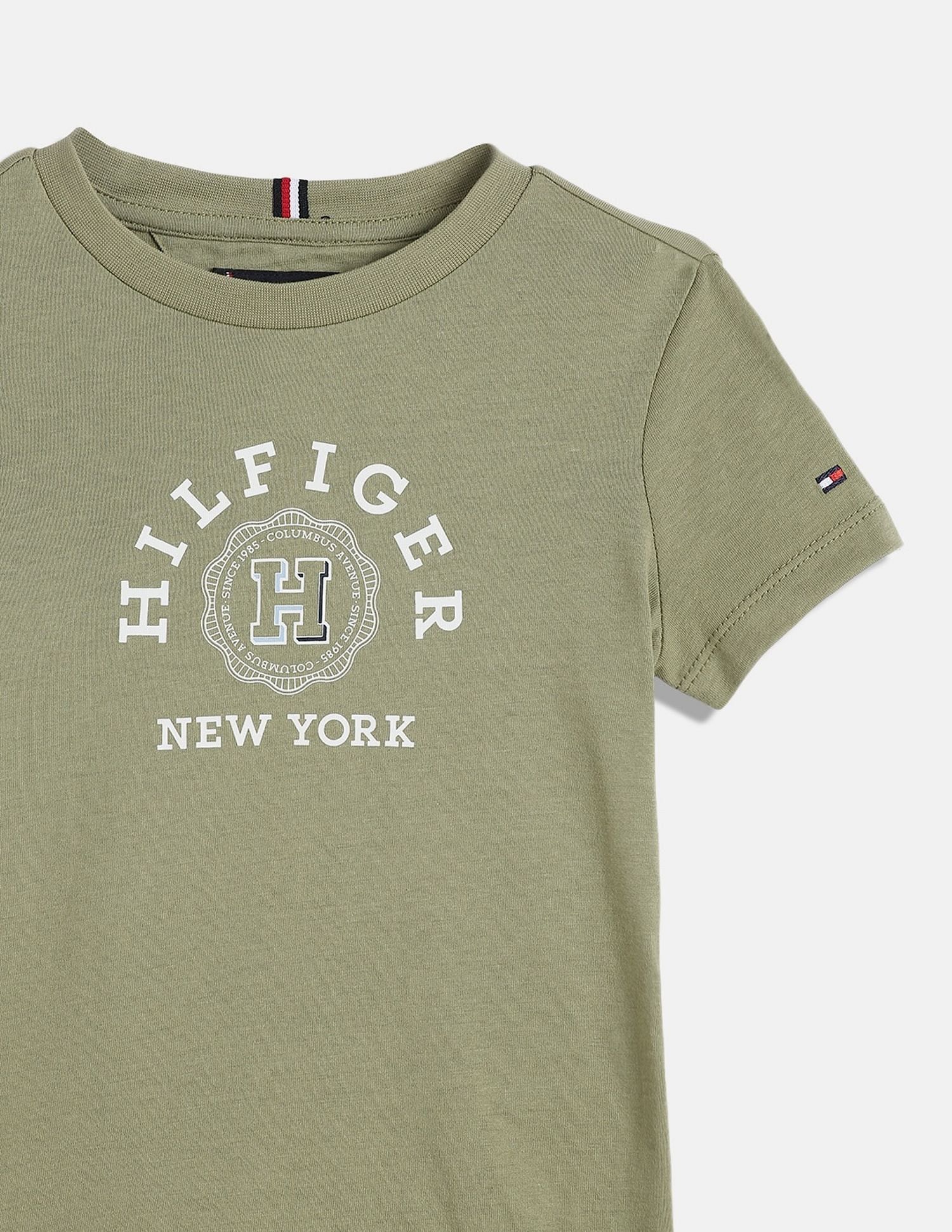 Tommy Hilfiger Kids Boys Logo Regular-Fit Cotton T-Shirt