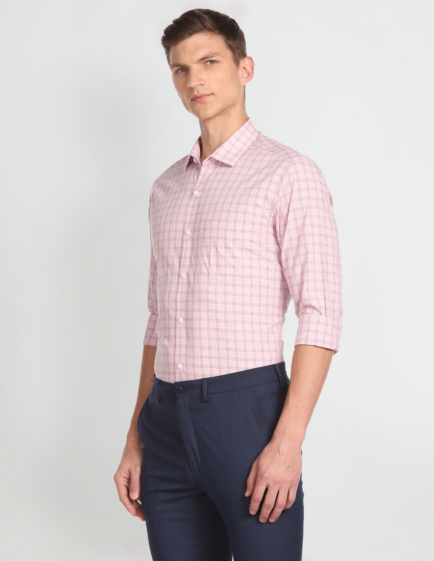 Arrow Tartan Check Manhattan Slim Fit Shirt