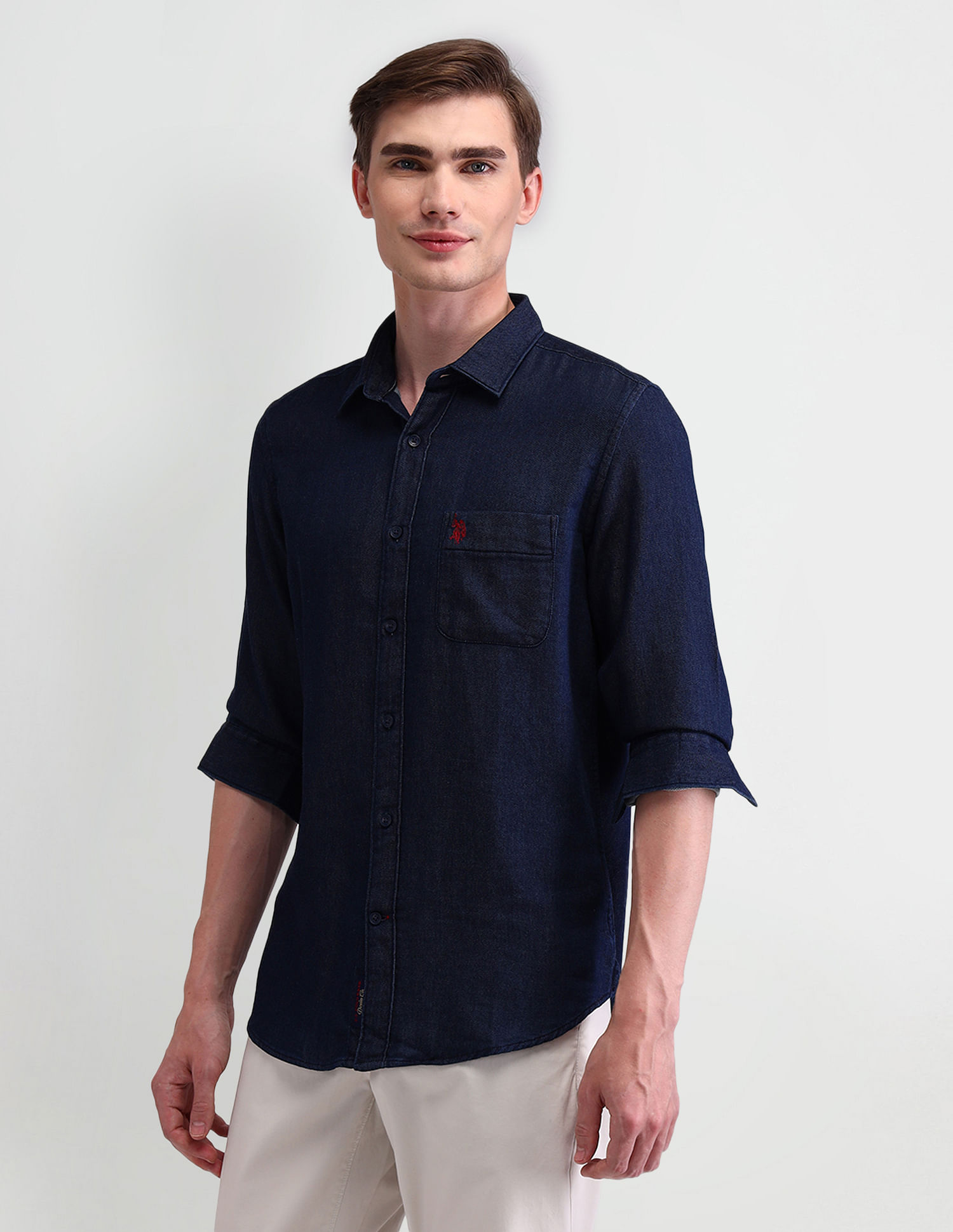 U.S. Polo Assn. Denim Co. Solid Slim Fit Shirt
