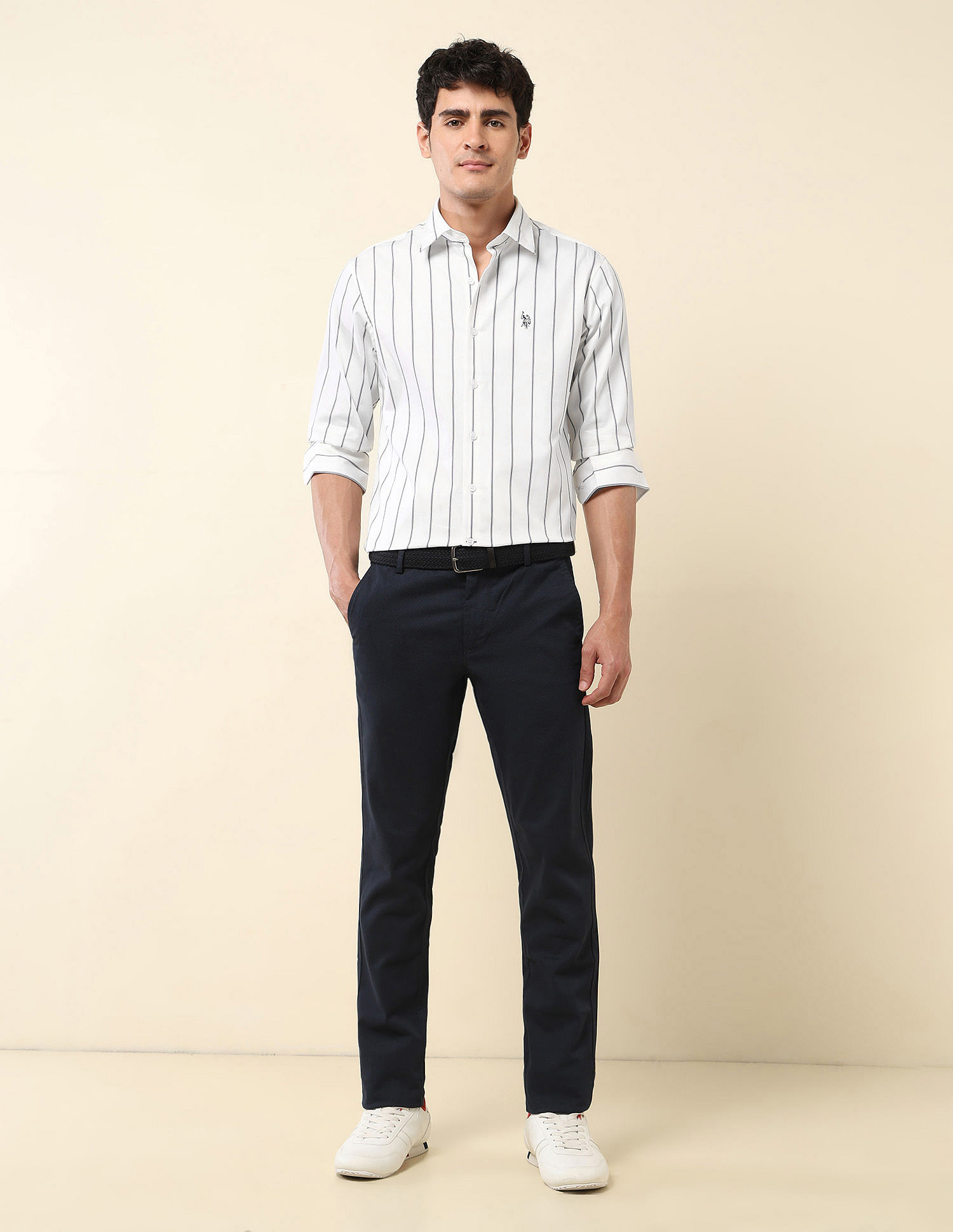 U.S. Polo Assn. Vertical Striped Tailored Fit Shirt