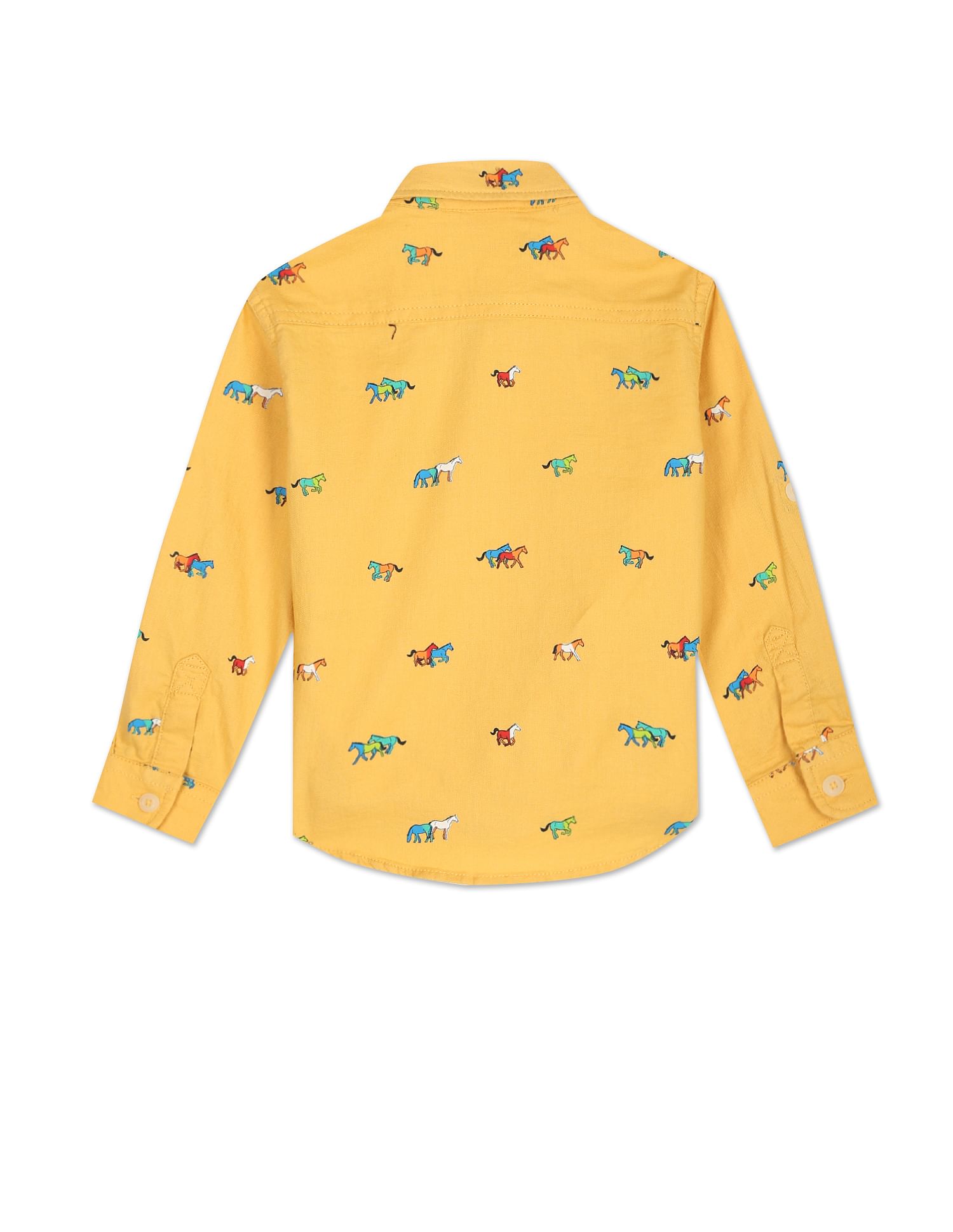 U.S. Polo Assn. Kids Boys Graphic Print Twill Shirt