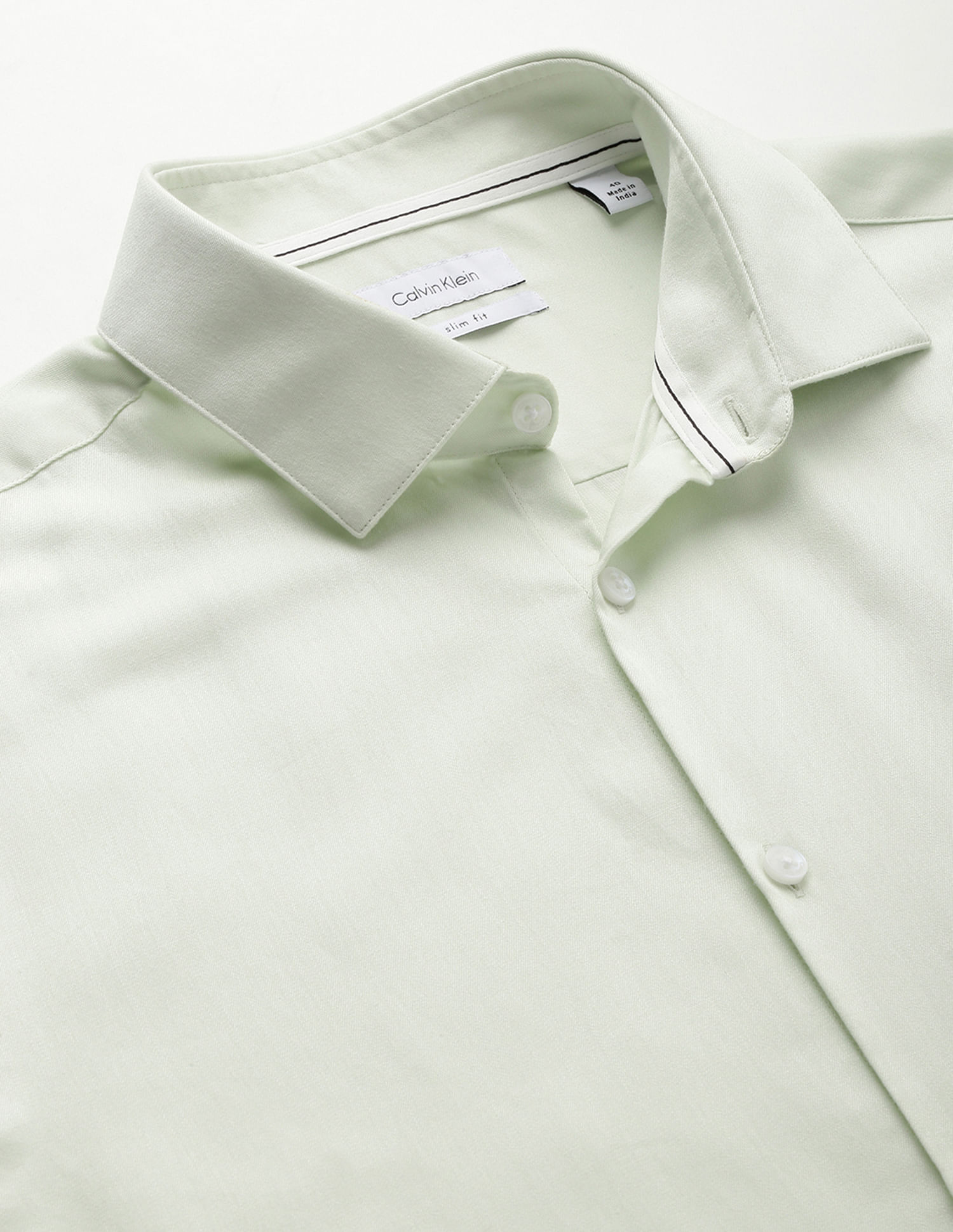 Calvin Klein Cutaway Collar Solid Shirt