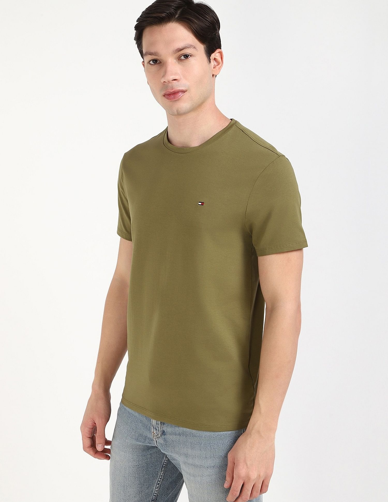 Tommy Hilfiger Solid Regular-Fit Cotton T-Shirt