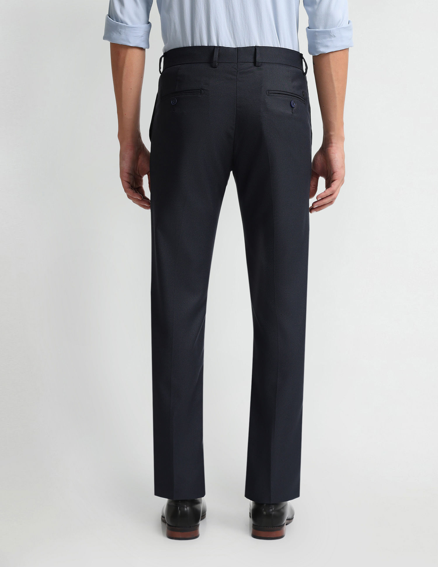 Arrow Solid Dobby Trousers