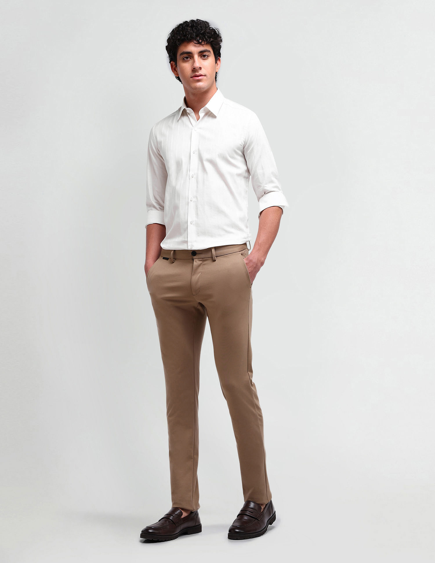 Arrow Newyork Manhattan Slim Textured Dobby Shirt