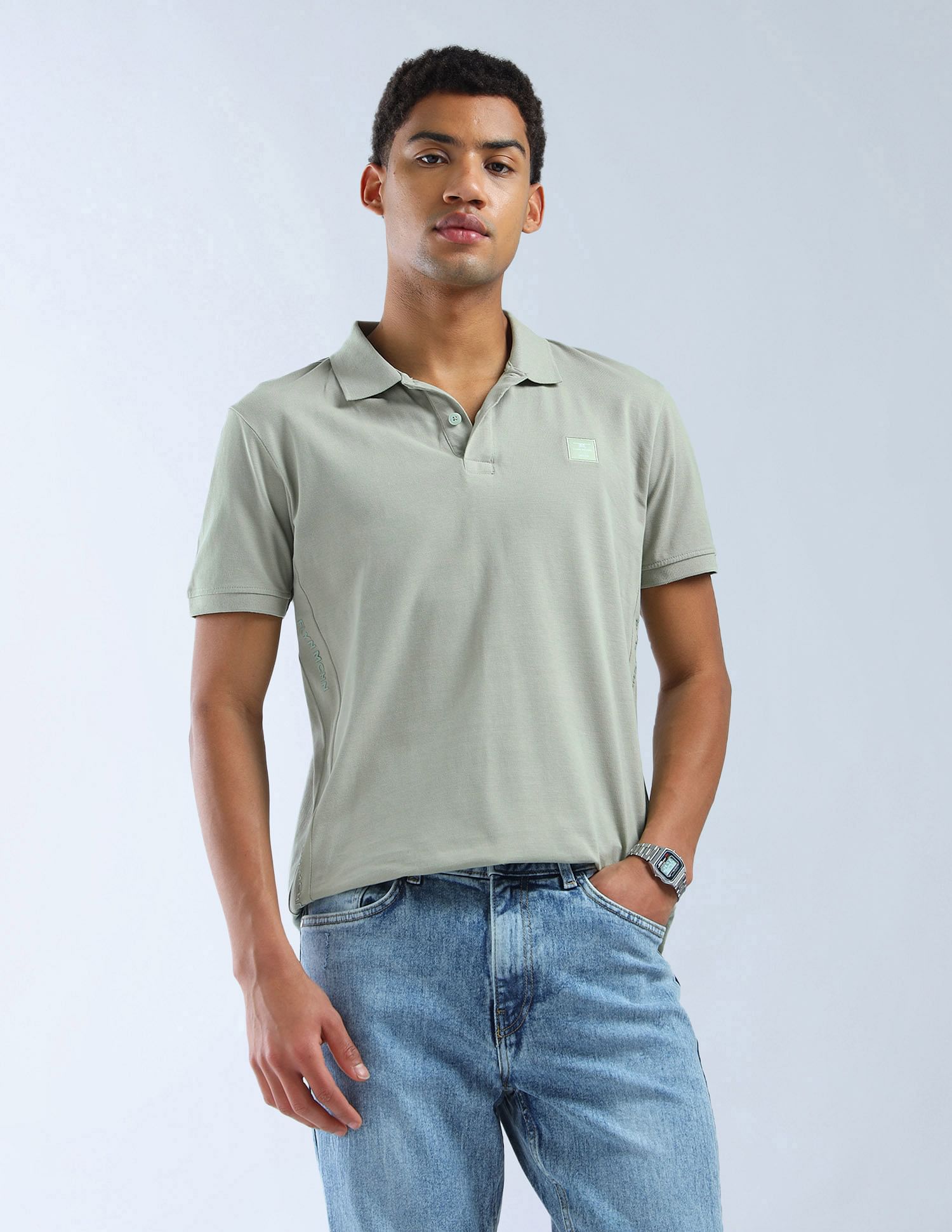 Flying Machine Solid Pure Cotton Essentials Polo Shirt