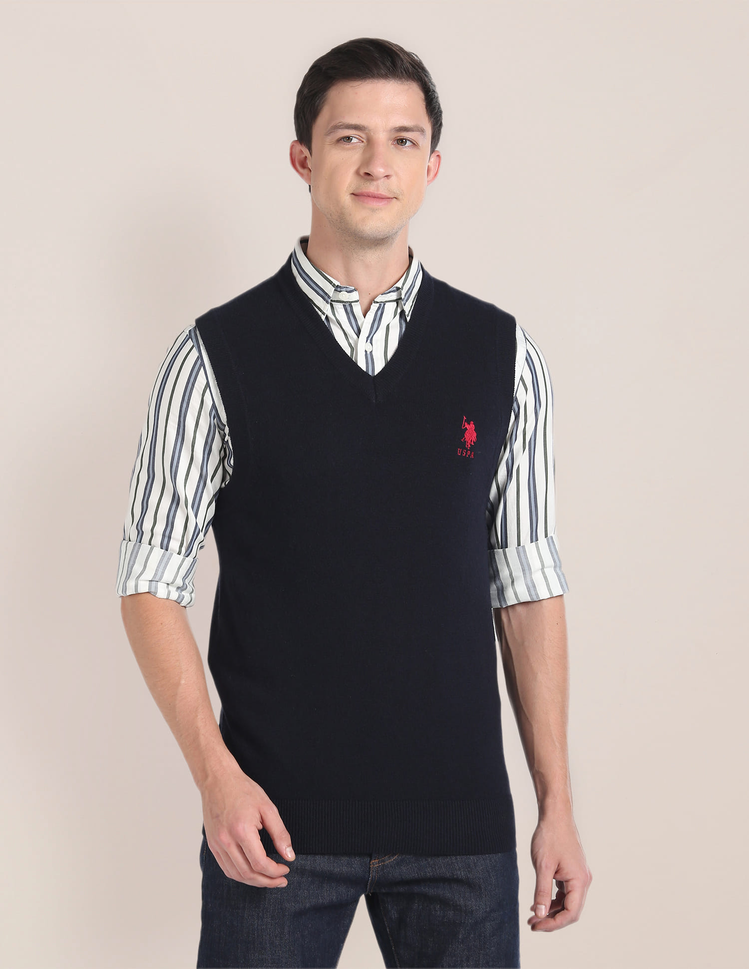 Buy U.S. Polo Assn. V-Neck Sleeveless Sweater - NNNOW.com