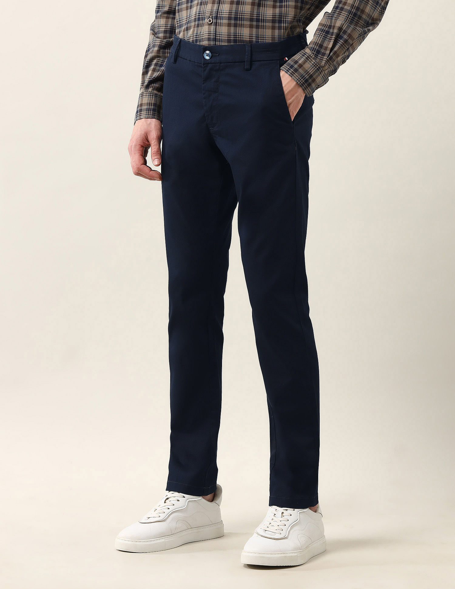 Arrow Sport Slim Fit Dobby Weave Air Soft Trousers