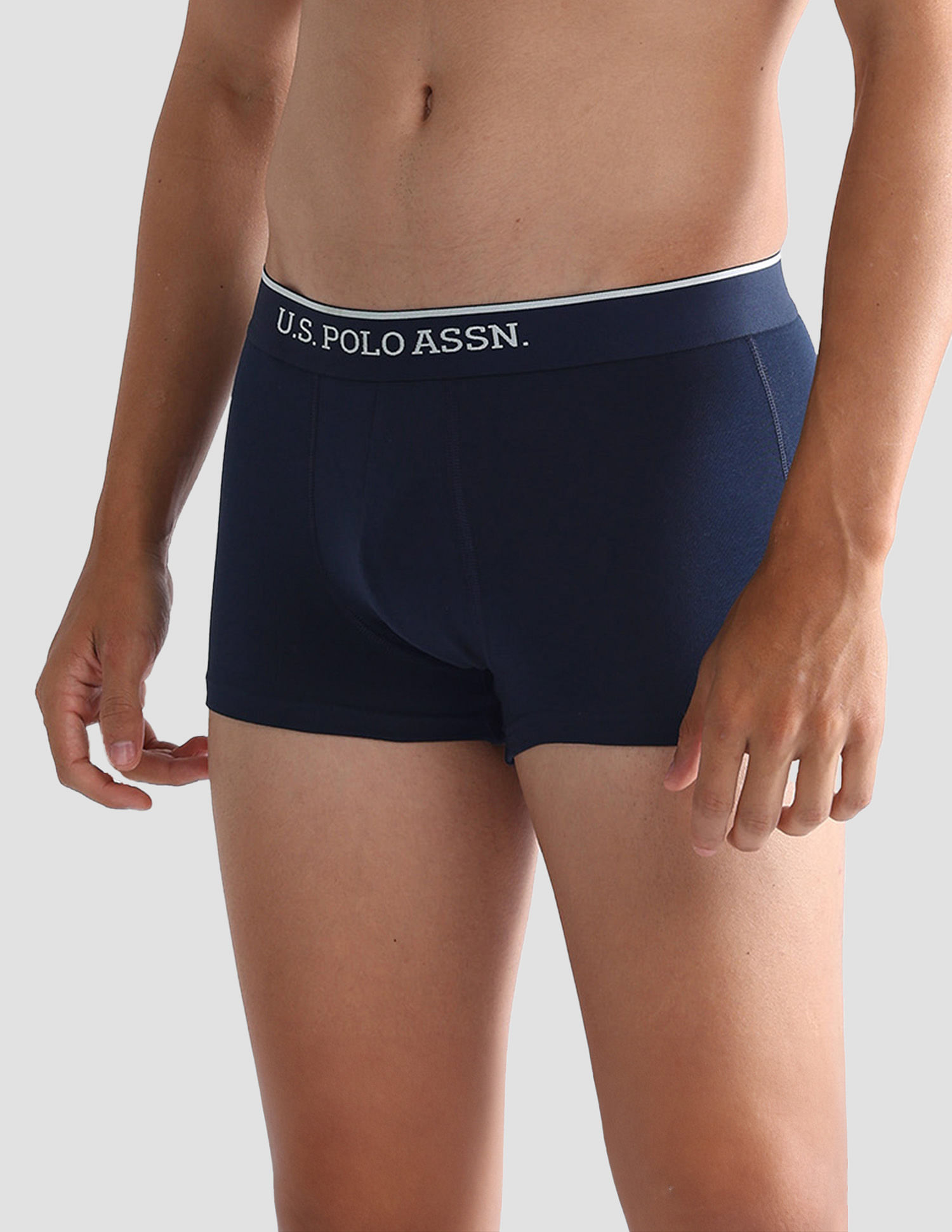 U.S. Polo Assn. Antibacterial Solid ET004 Trunks - Pack Of 3
