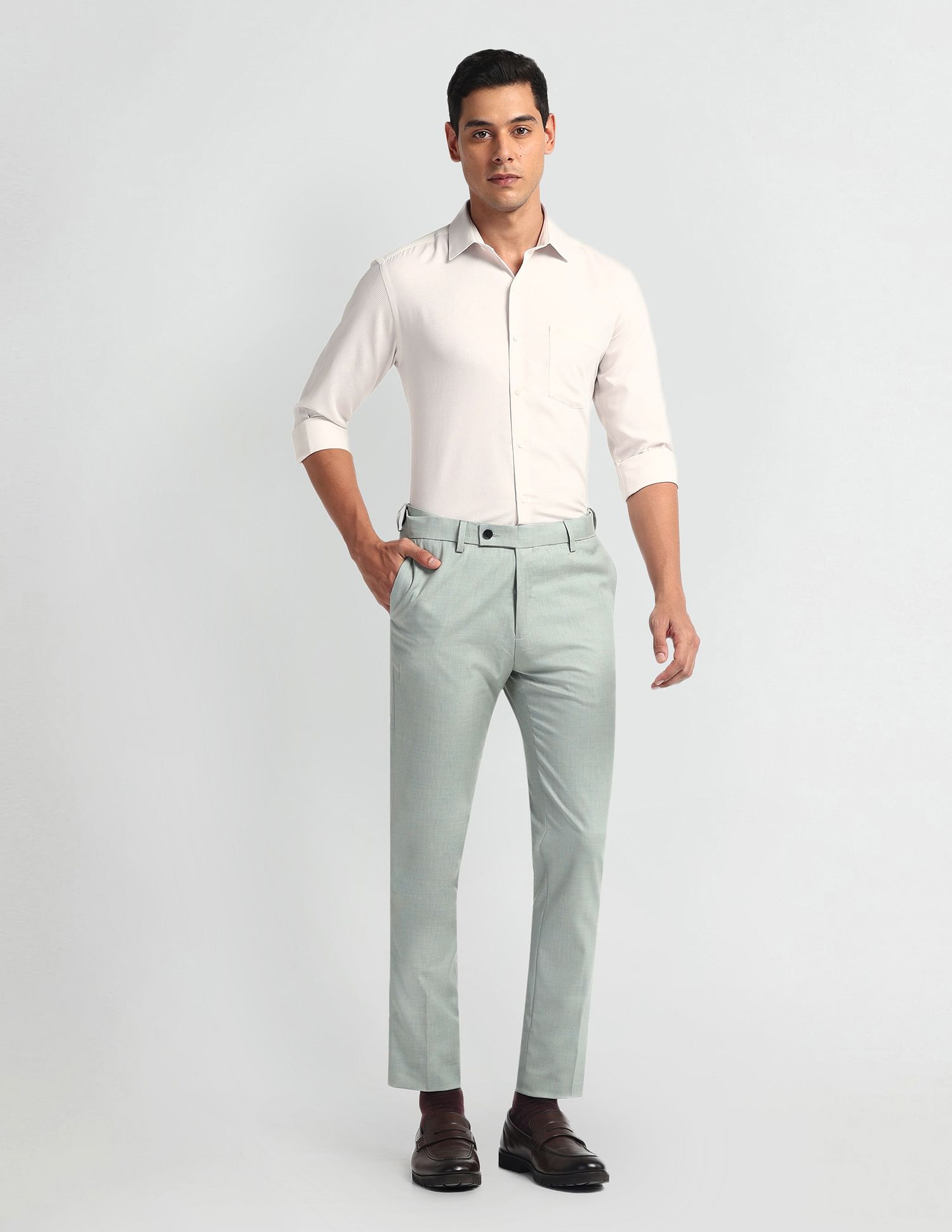 Arrow Horizontal Stripe Slim Shirt