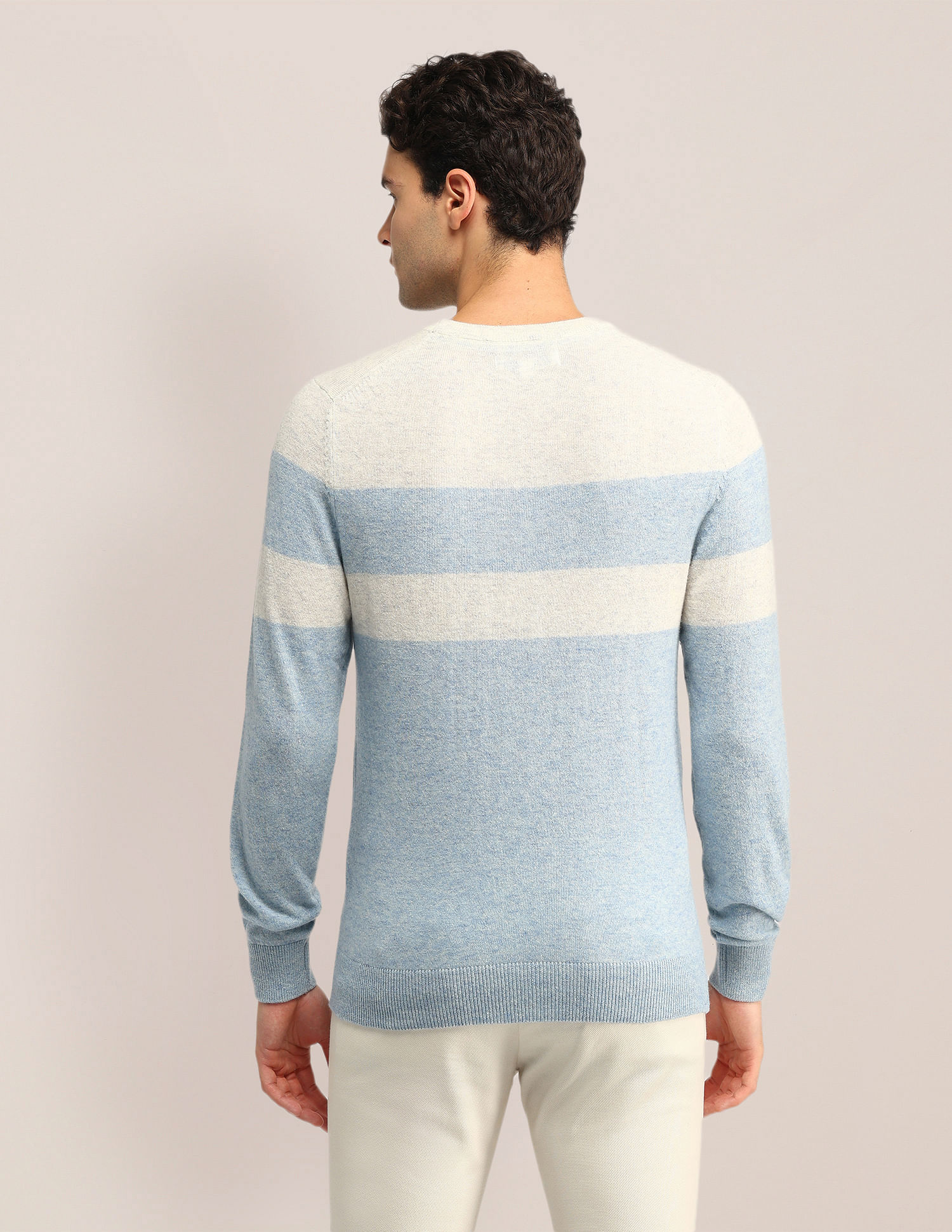 U.S. Polo Assn. Colour Blocked Regular Fit Sweater