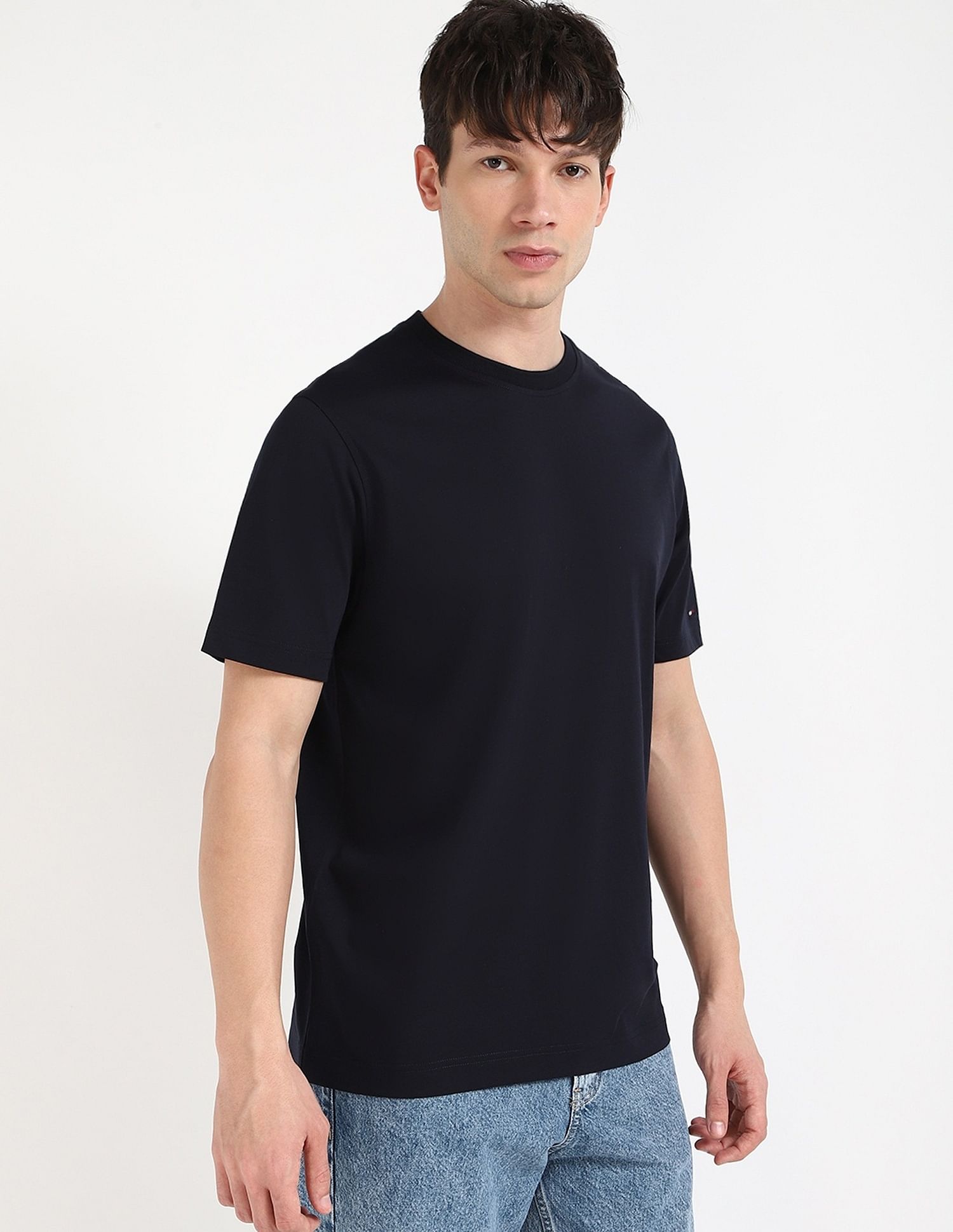 Tommy Hilfiger Solid Regular-Fit Cotton T-Shirt