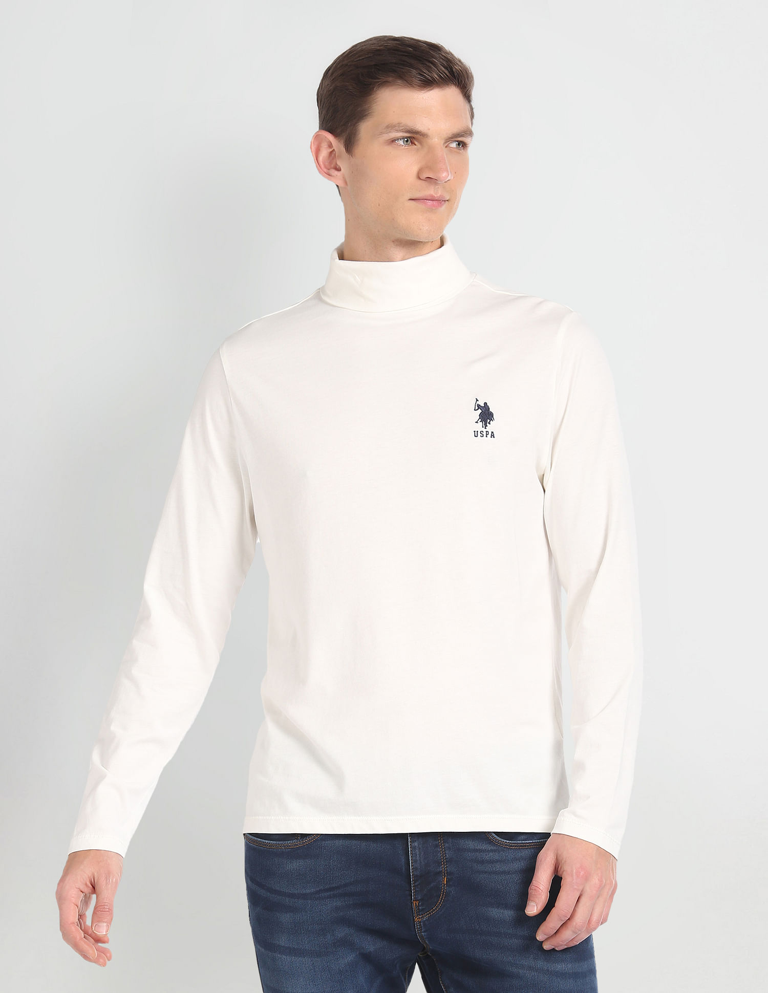 U.S. Polo Assn. Denim Co. Turtle Neck Long Sleeve T-Shirt
