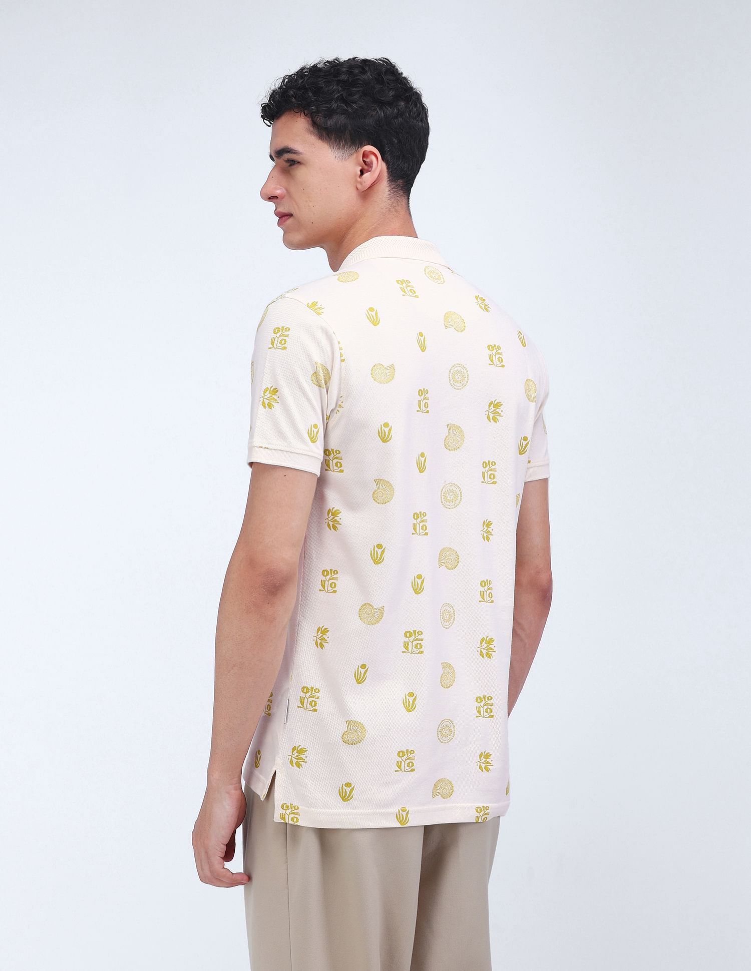 Flying Machine All-over Print Regular Polo Shirt