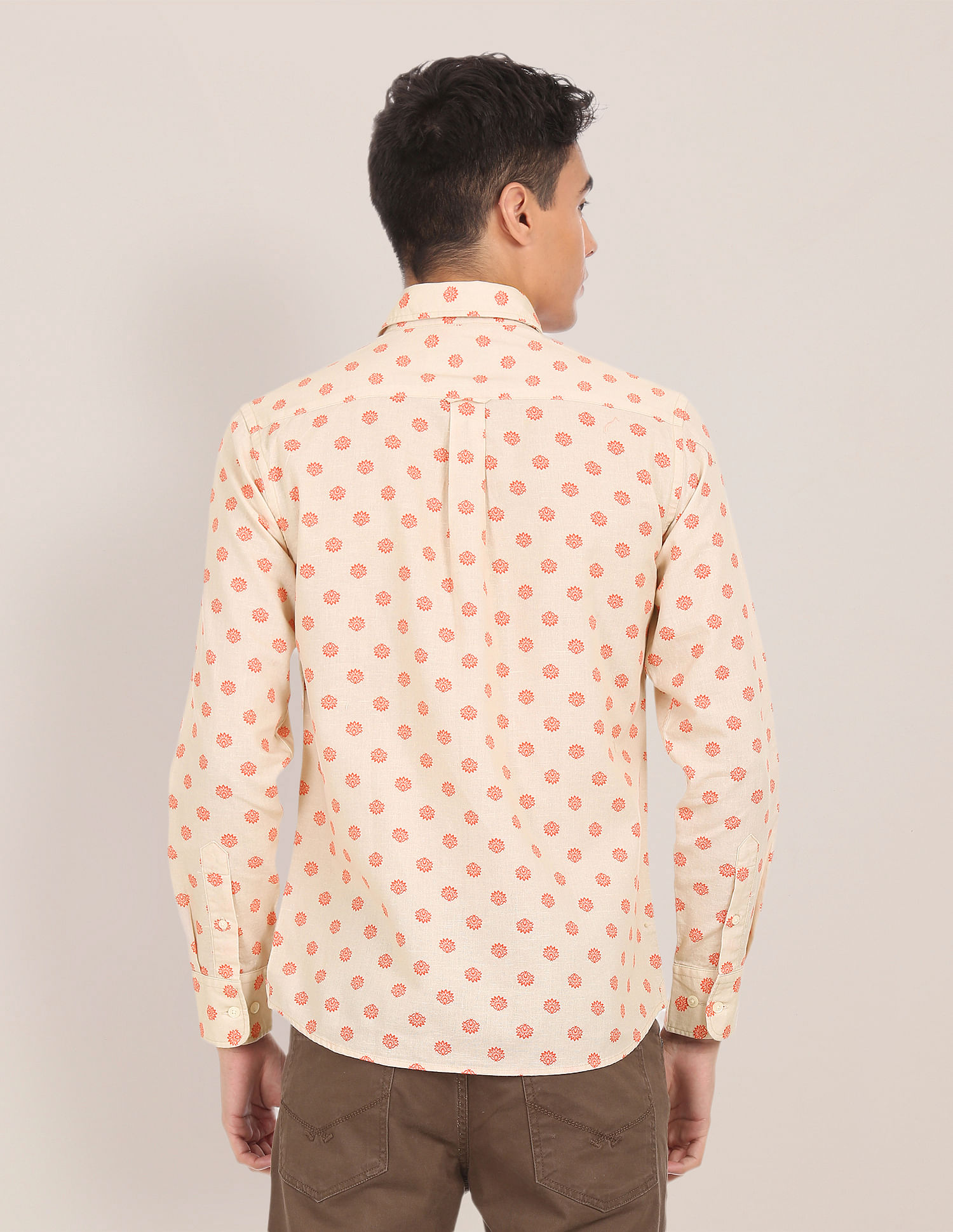 U.S. Polo Assn. Spread Collar Printed Casual Shirt