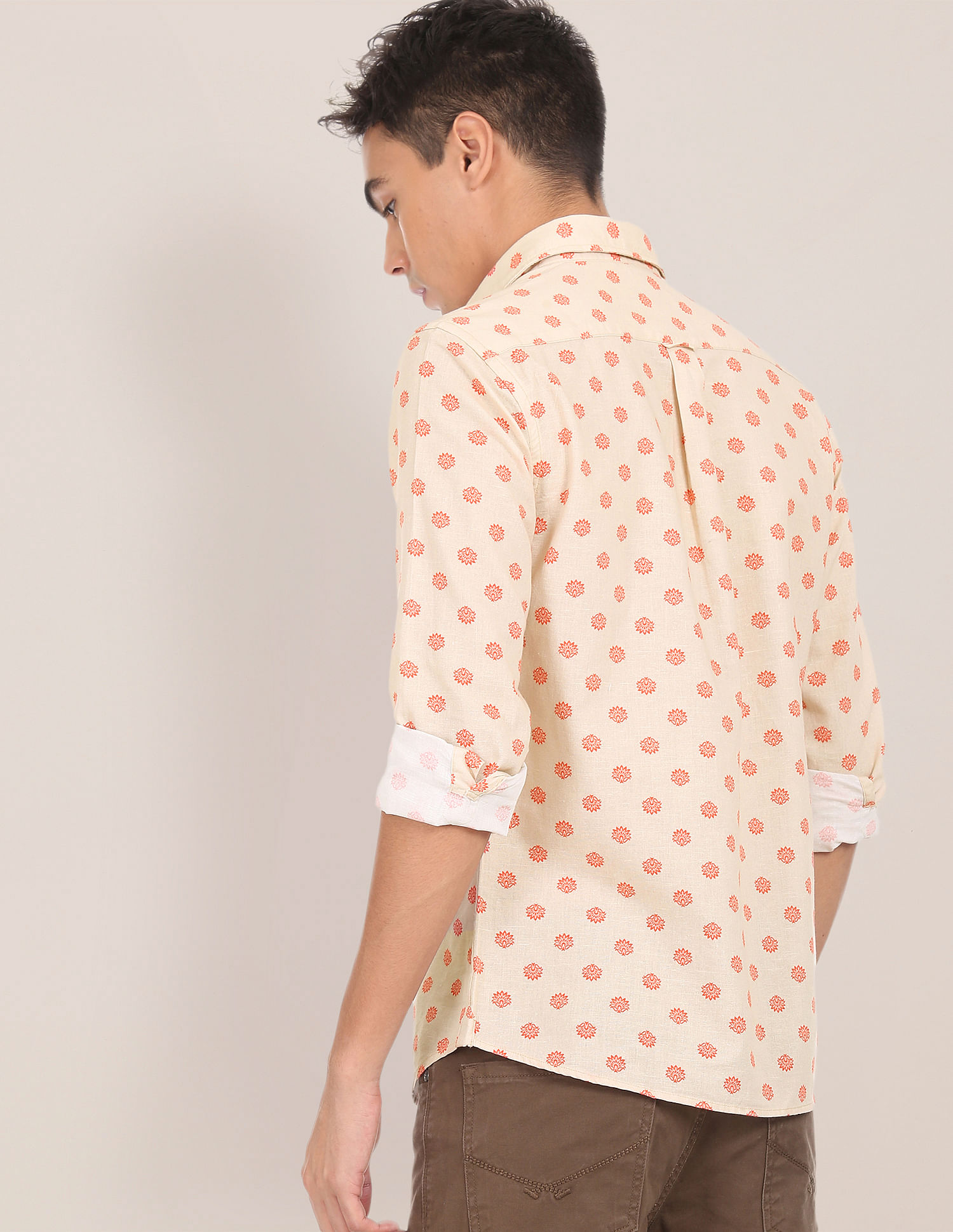 U.S. Polo Assn. Spread Collar Printed Casual Shirt