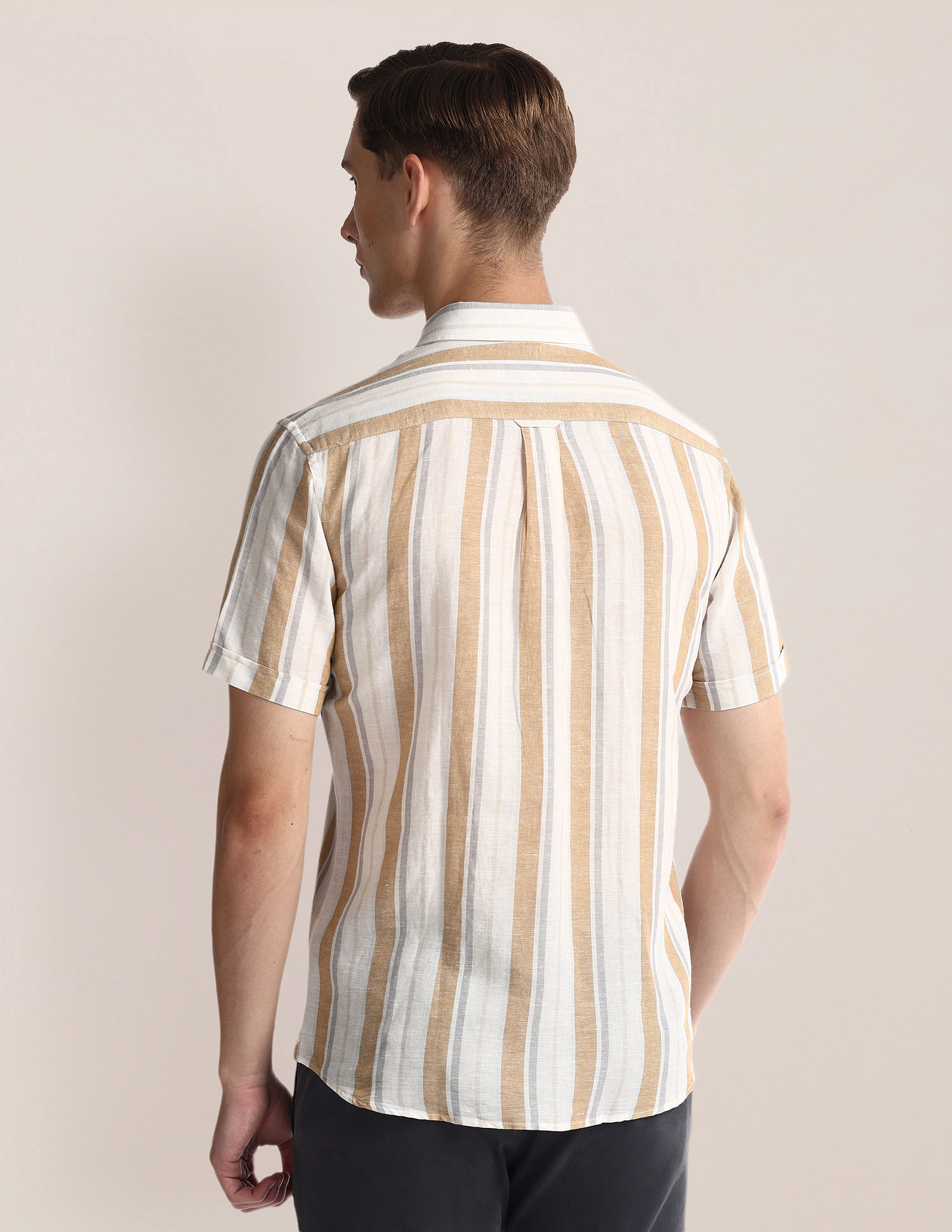U.S. Polo Assn. Vertical Stripe Linen Blend Shirt