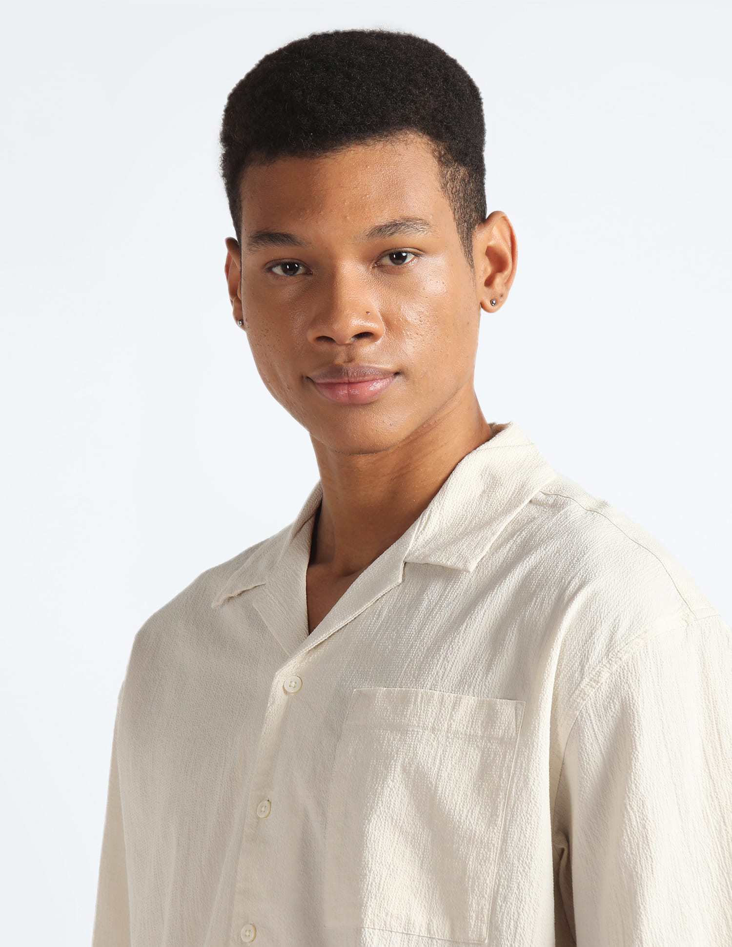 Buy Flying Machine Cuban Collar Oversized Shirt - NNNOW.com