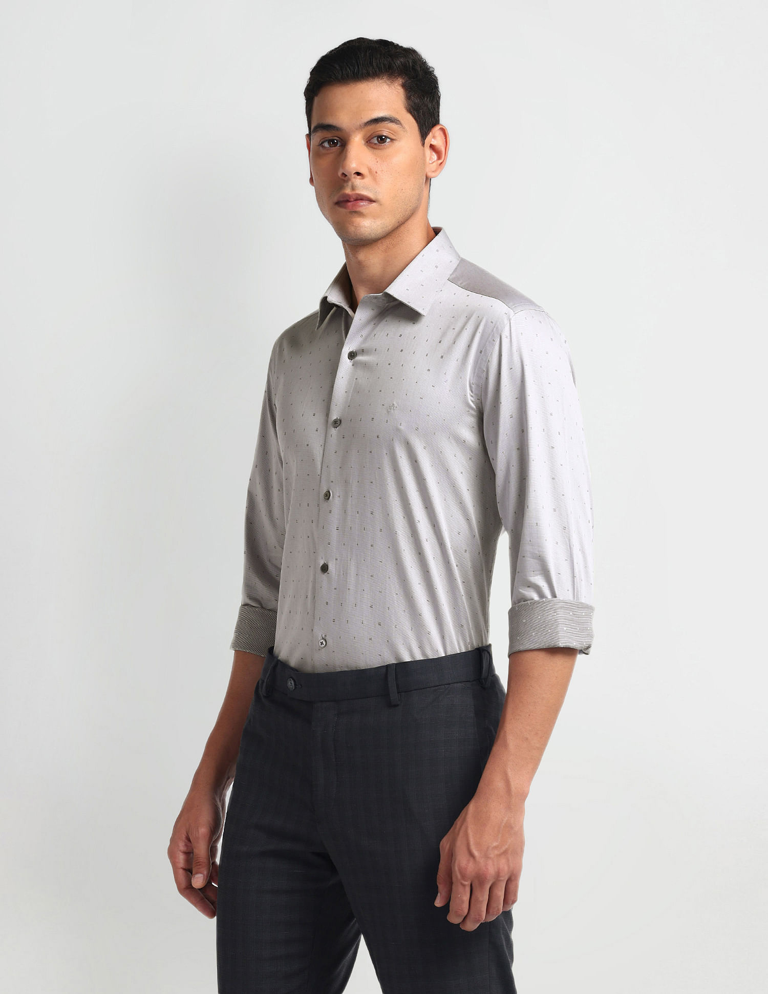 Arrow Newyork Geometric Print Slim Fit Shirt