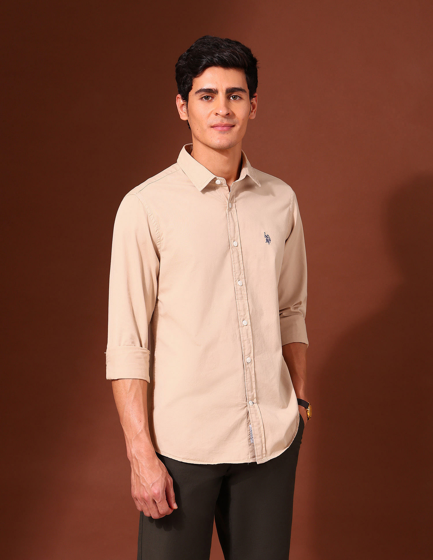 U.S. Polo Assn. Pure Cotton Regular Fit Twill Shirt