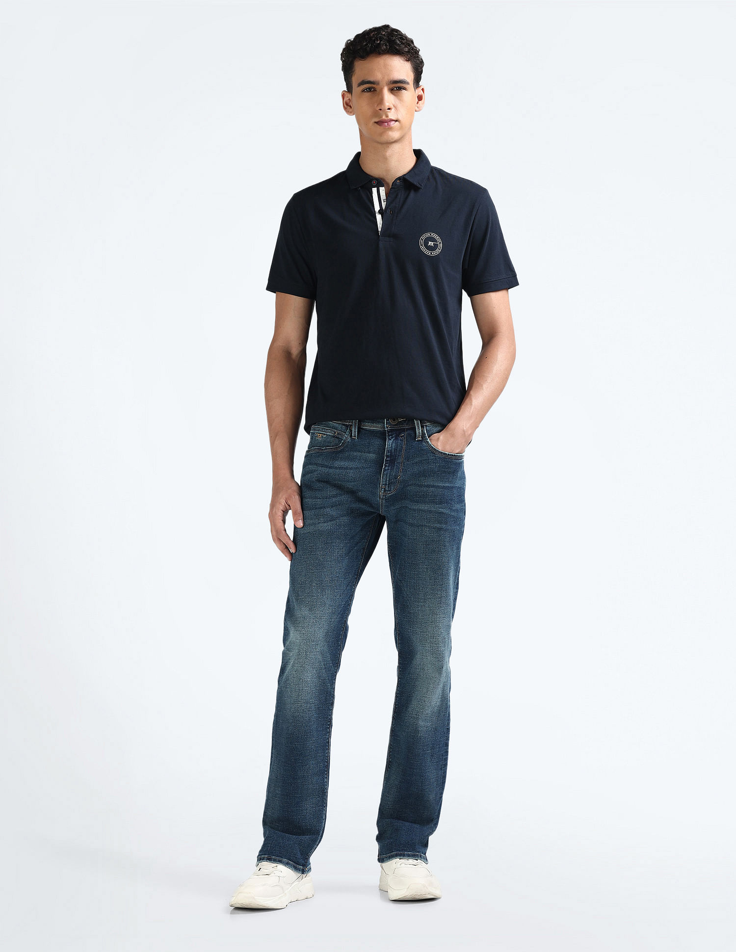 Flying Machine F-Jango Straight Fit Stone Wash Jeans