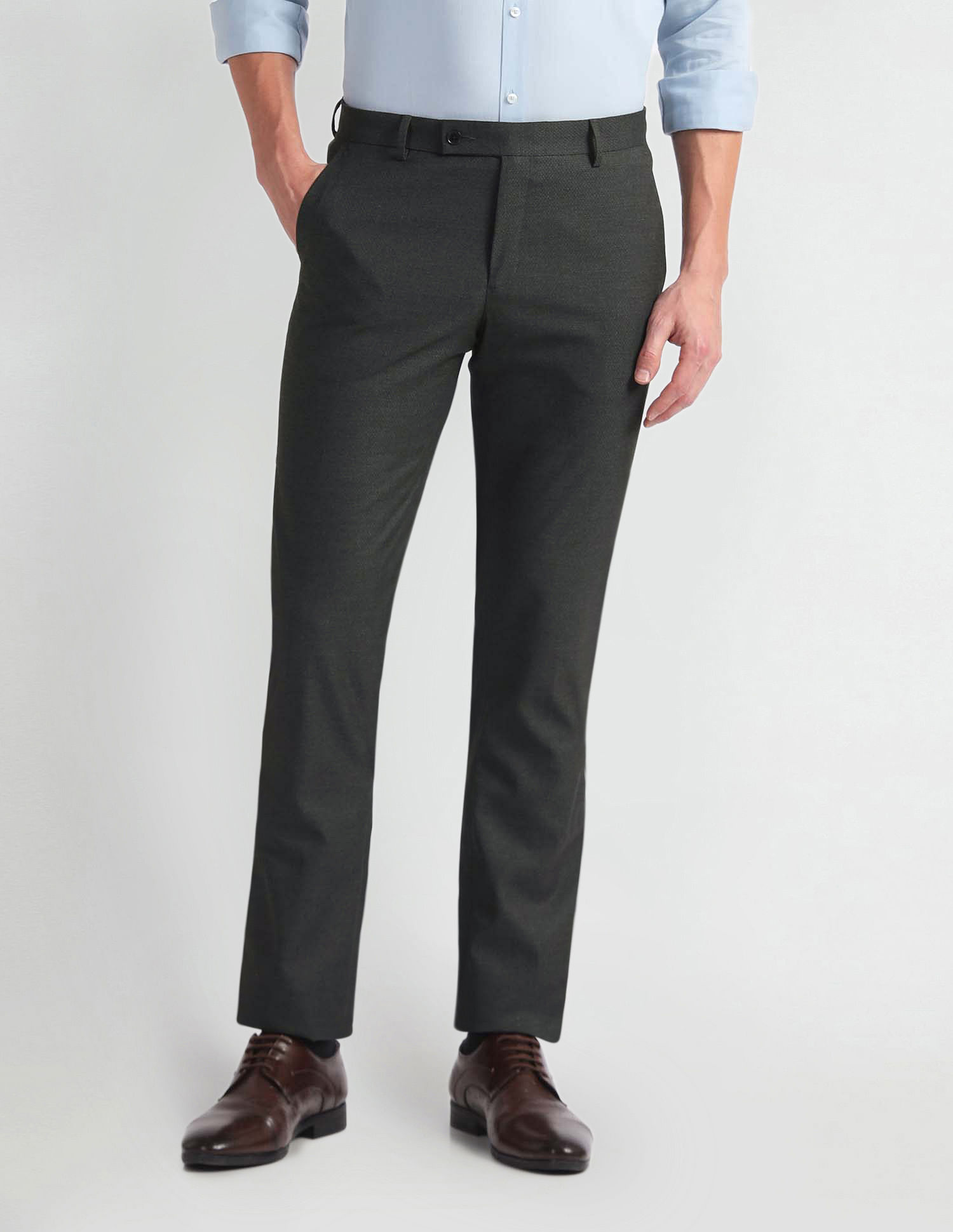 Arrow Hudson Tailored Fit Dobby Trousers