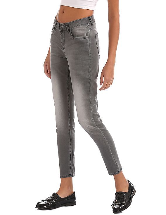 Flying Machine Women Stone Wash Skinny Jeans