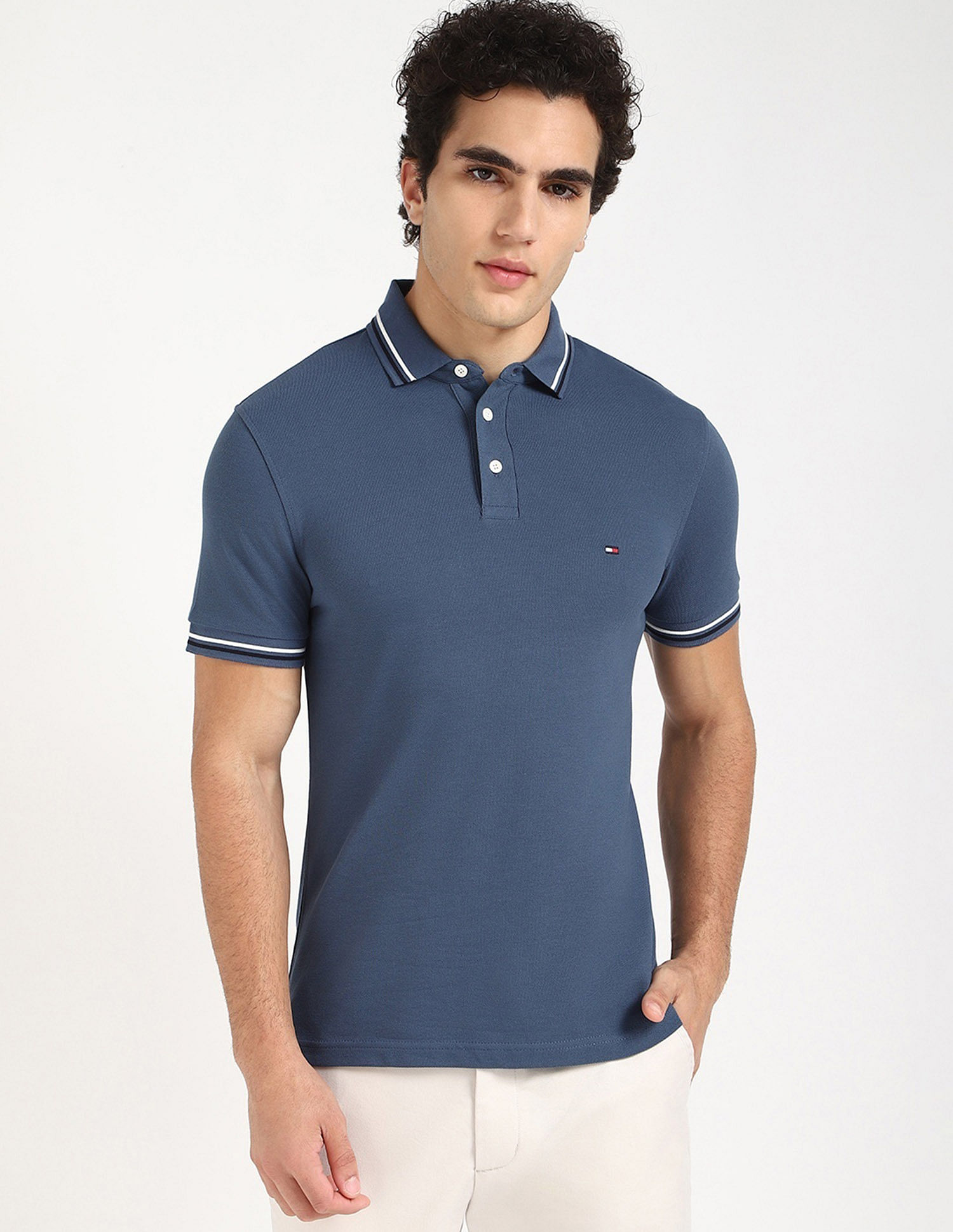 Tommy Hilfiger Solid Slim-Fit Cotton T-Shirt