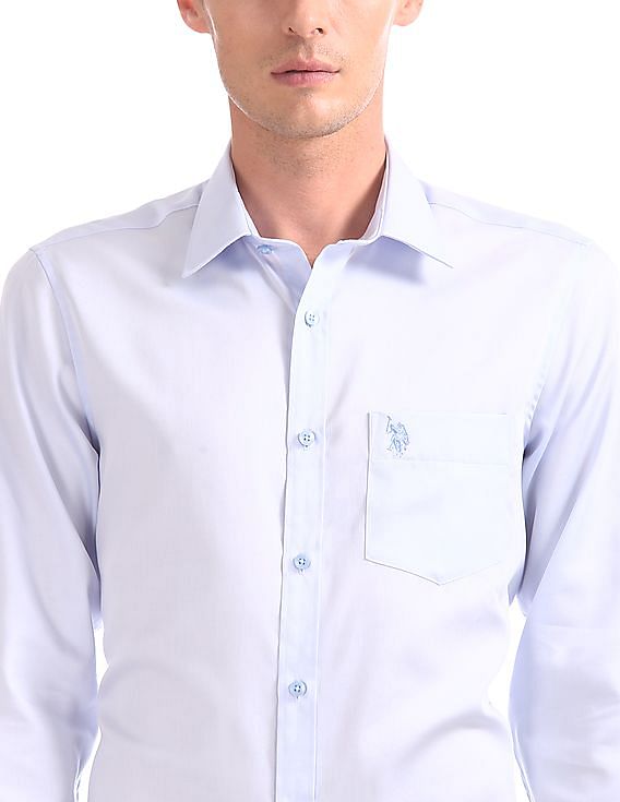 USPA Tailored Tailored Regular Fit Solid Shirt