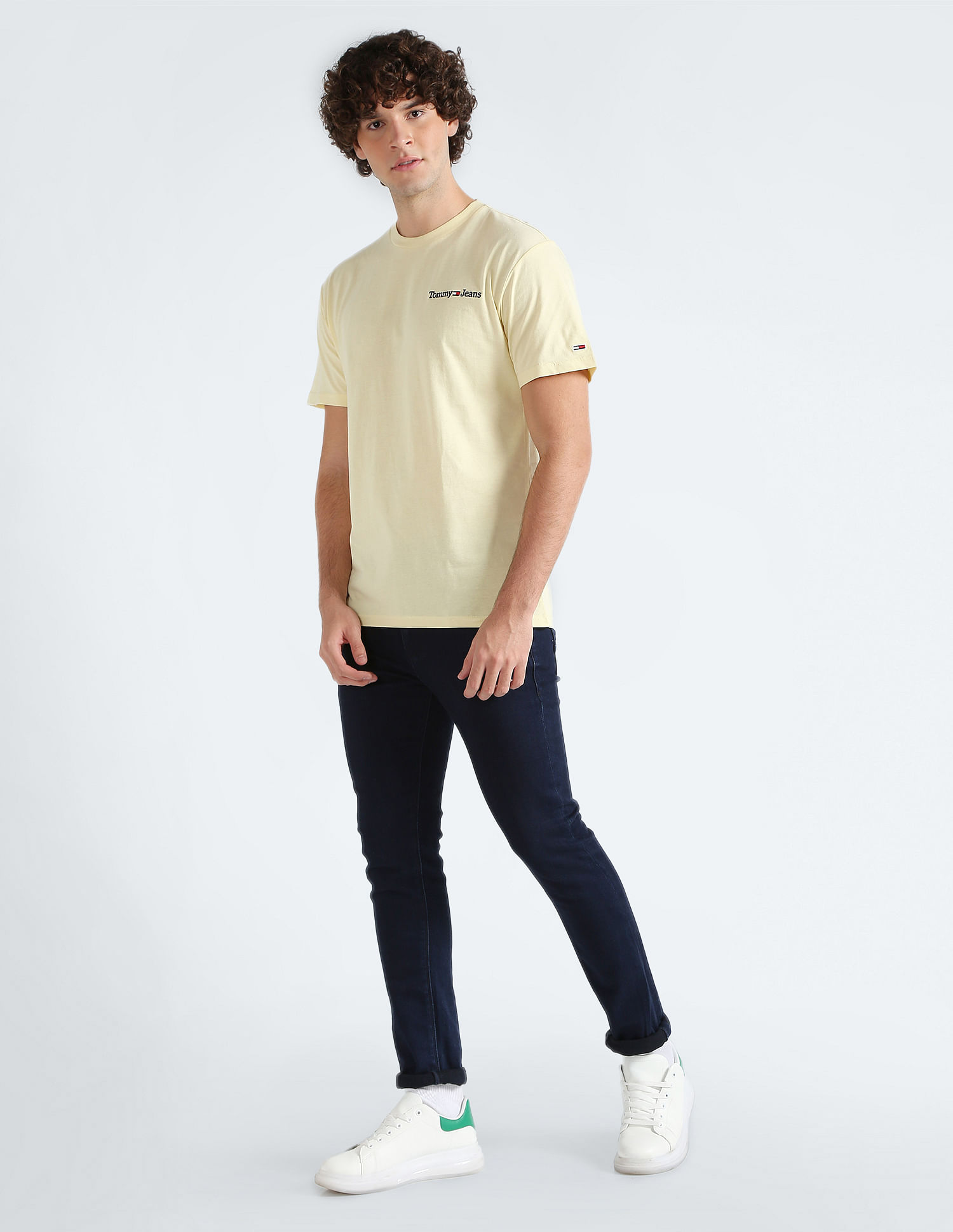 Tommy Hilfiger Classic Linear Logo Ribbed Neck T-Shirt