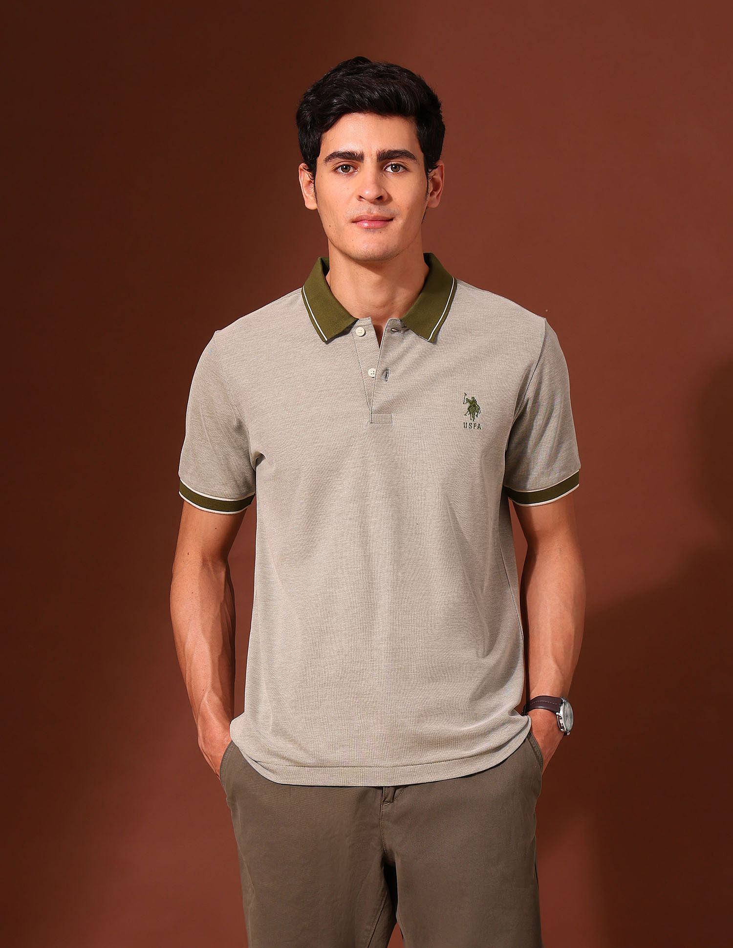 U.S. Polo Assn. Solid Working Holiday Polo Shirt