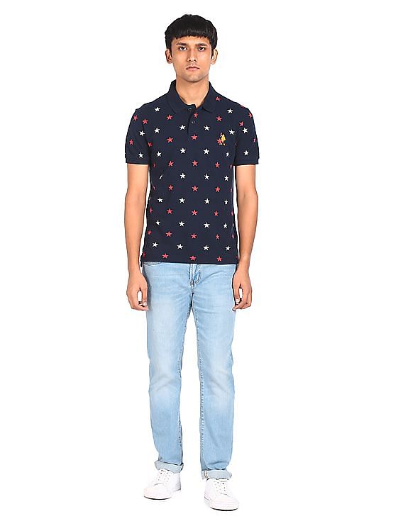 U.S. Polo Assn. Cotton Printed Polo Shirt