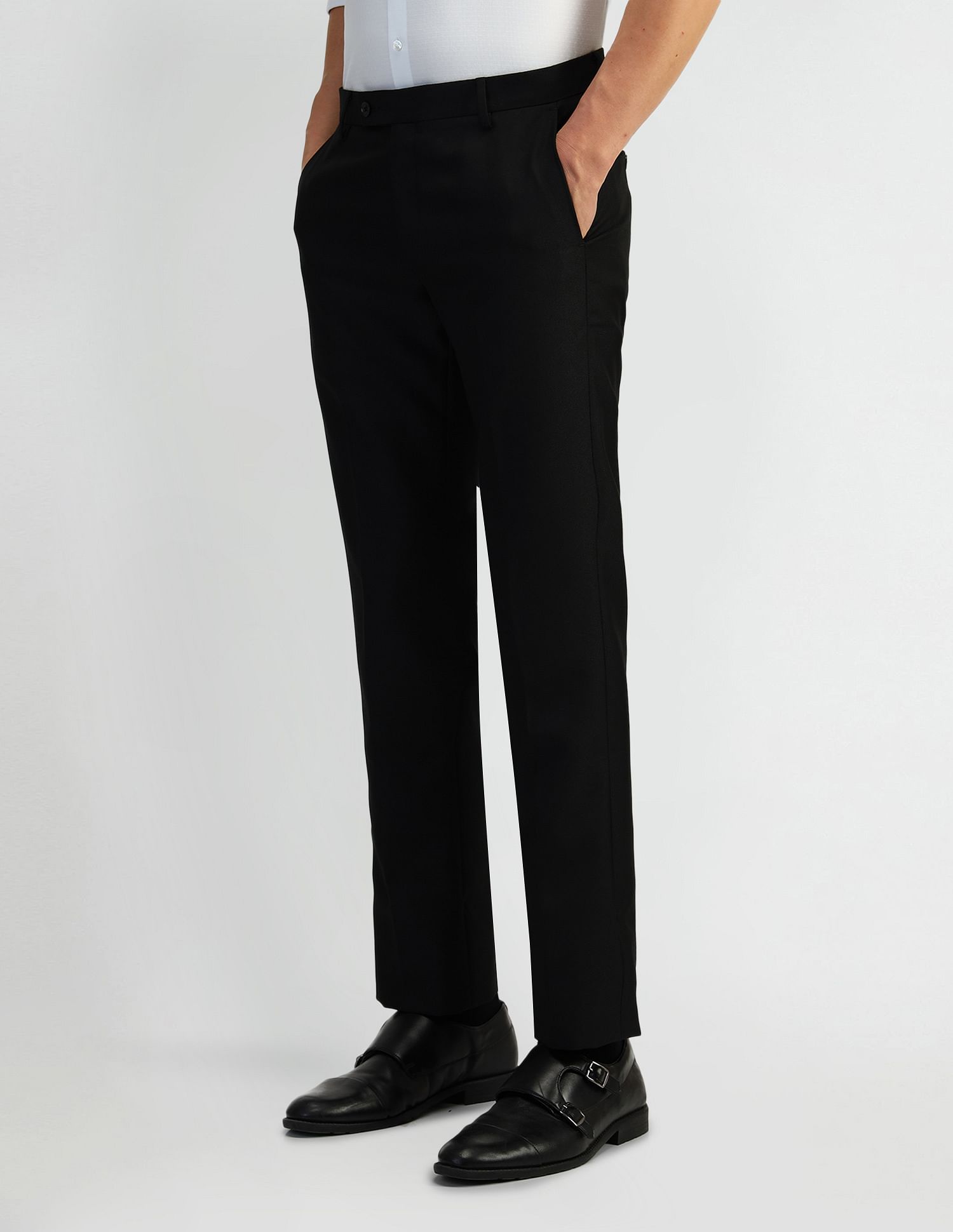 Arrow Mid Rise Tapered Fit Trousers
