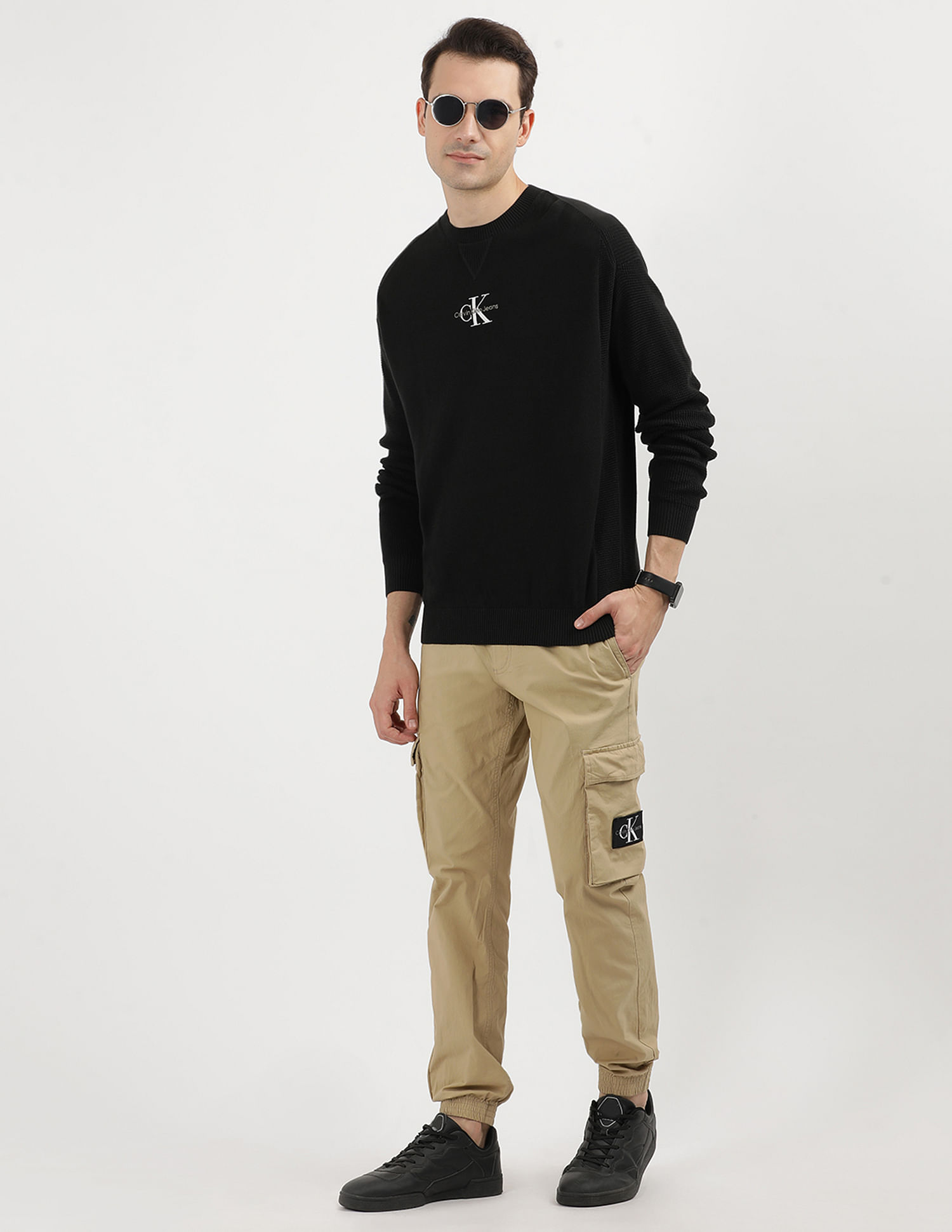 Calvin Klein Transitional Cotton Monologo Sweater