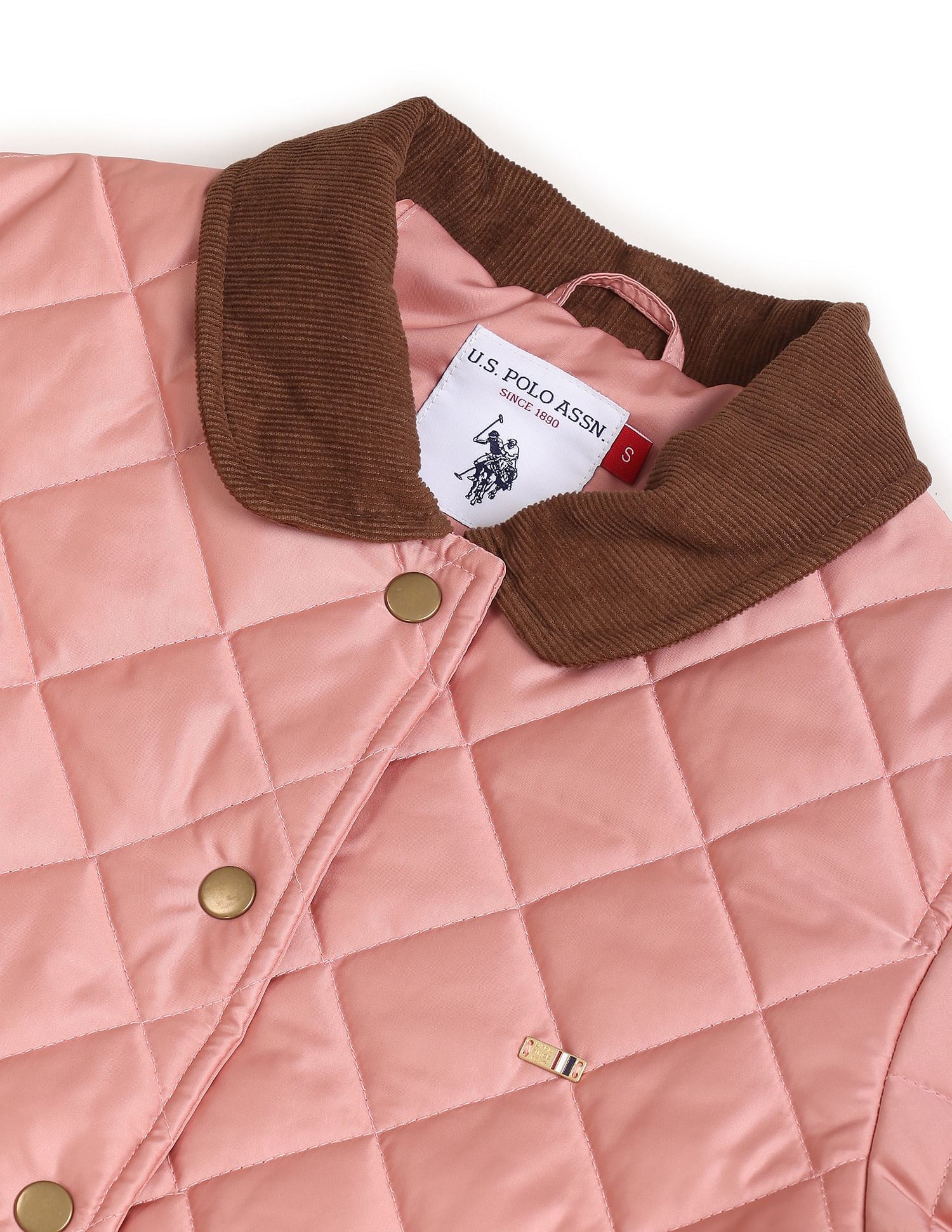 U.S. Polo Assn. Women Long Sleeve Solid Quilted Jacket