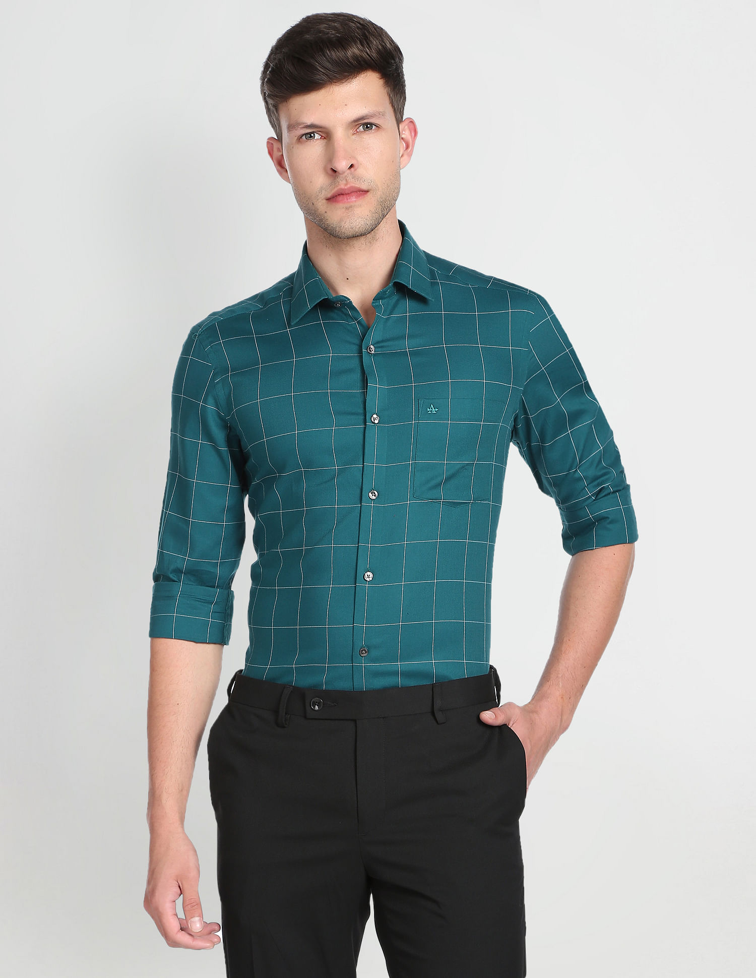 Arrow Windowpane Check Formal Shirt